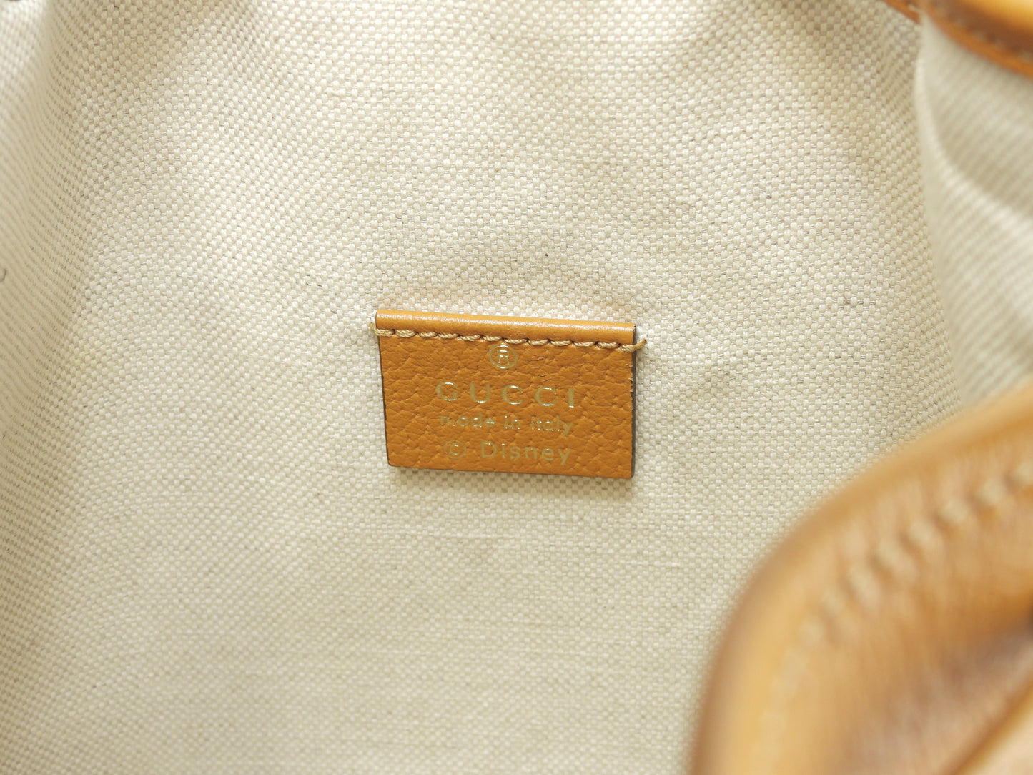グッチ ポシェット ミッキーマウス マイクロGG茶 クロスボディバッグ 巾着 極美品@ 14
