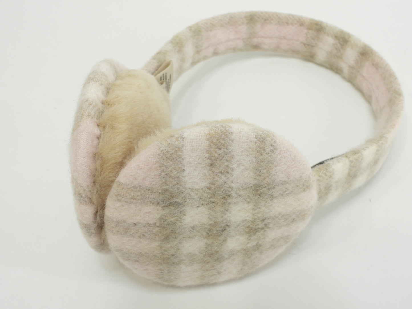 バーバリー イヤーマフ カシミア100% チェック/ピンク 耳当て 未使用品@ 24