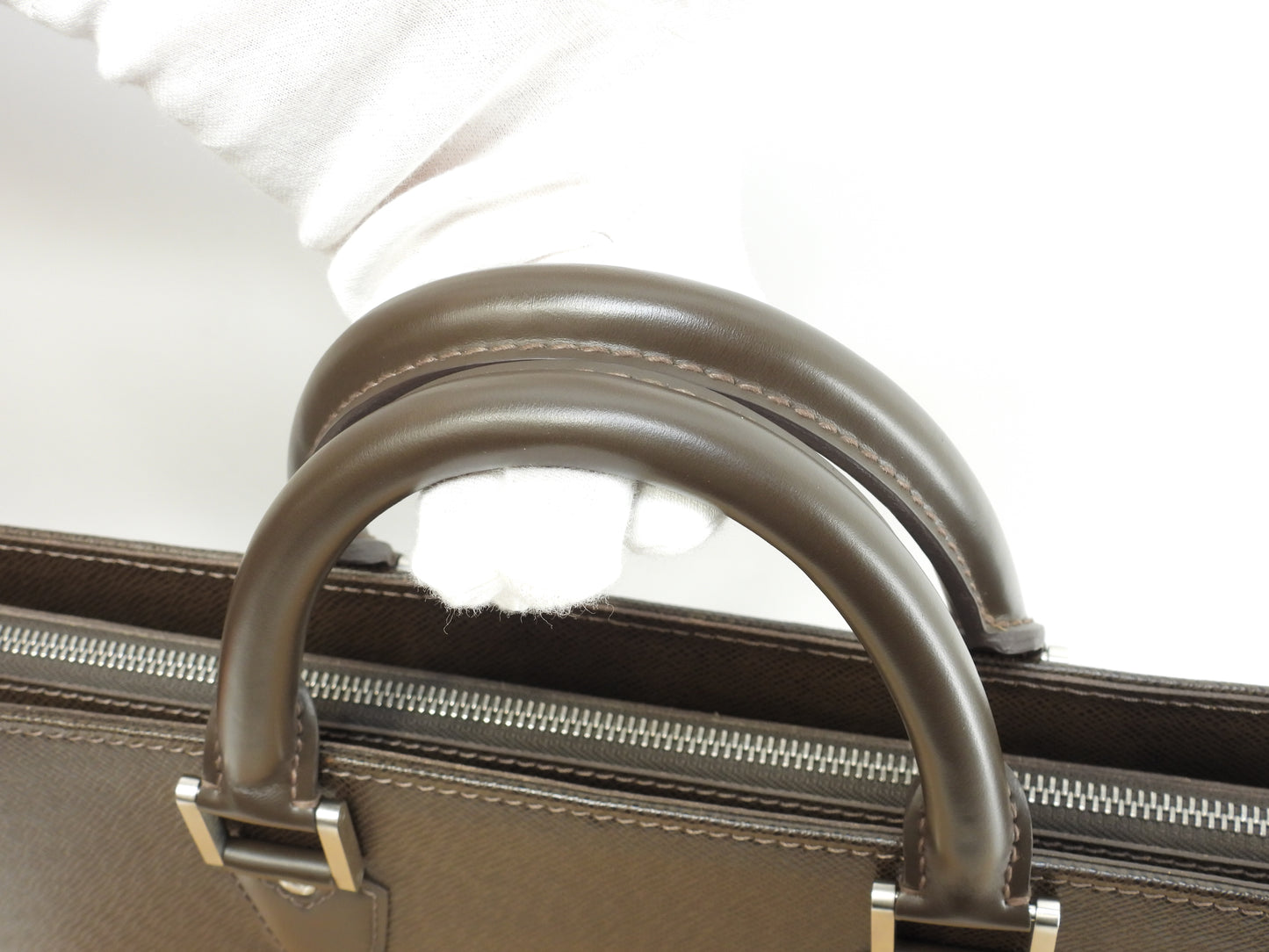 ルイヴィトン ロザン M30058 タイガ/グリズリ 書類かばん ブリーフケース 美品@VI0045