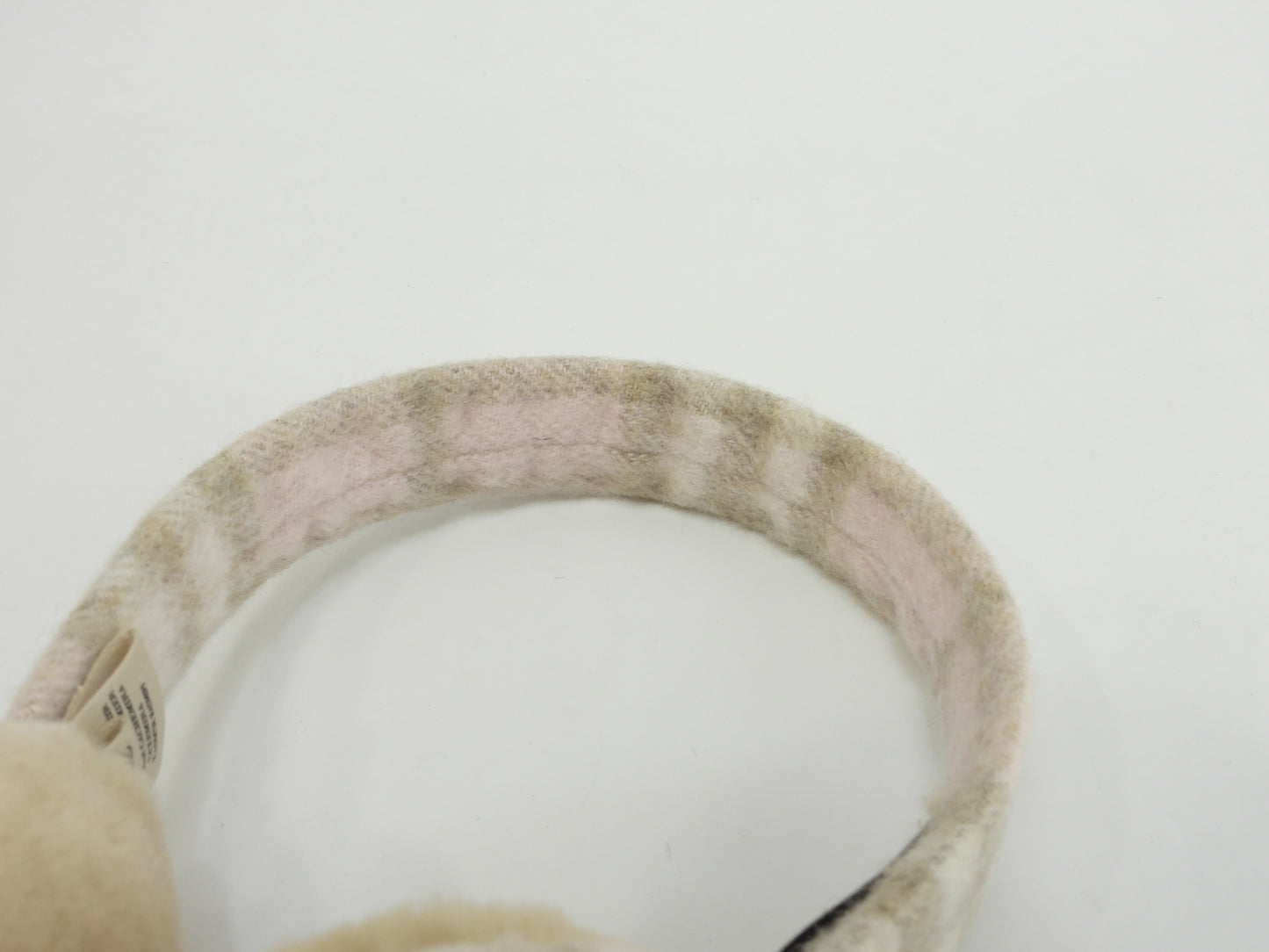 バーバリー イヤーマフ カシミア100% チェック/ピンク 耳当て 未使用品@ 24