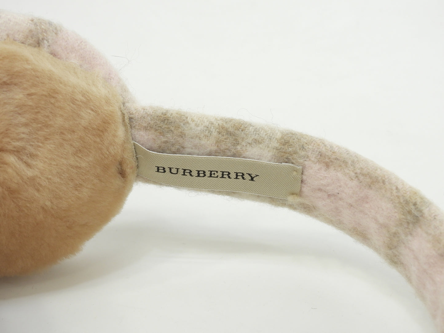 バーバリー イヤーマフ カシミア100% チェック/ピンク 耳当て 未使用品@ 24