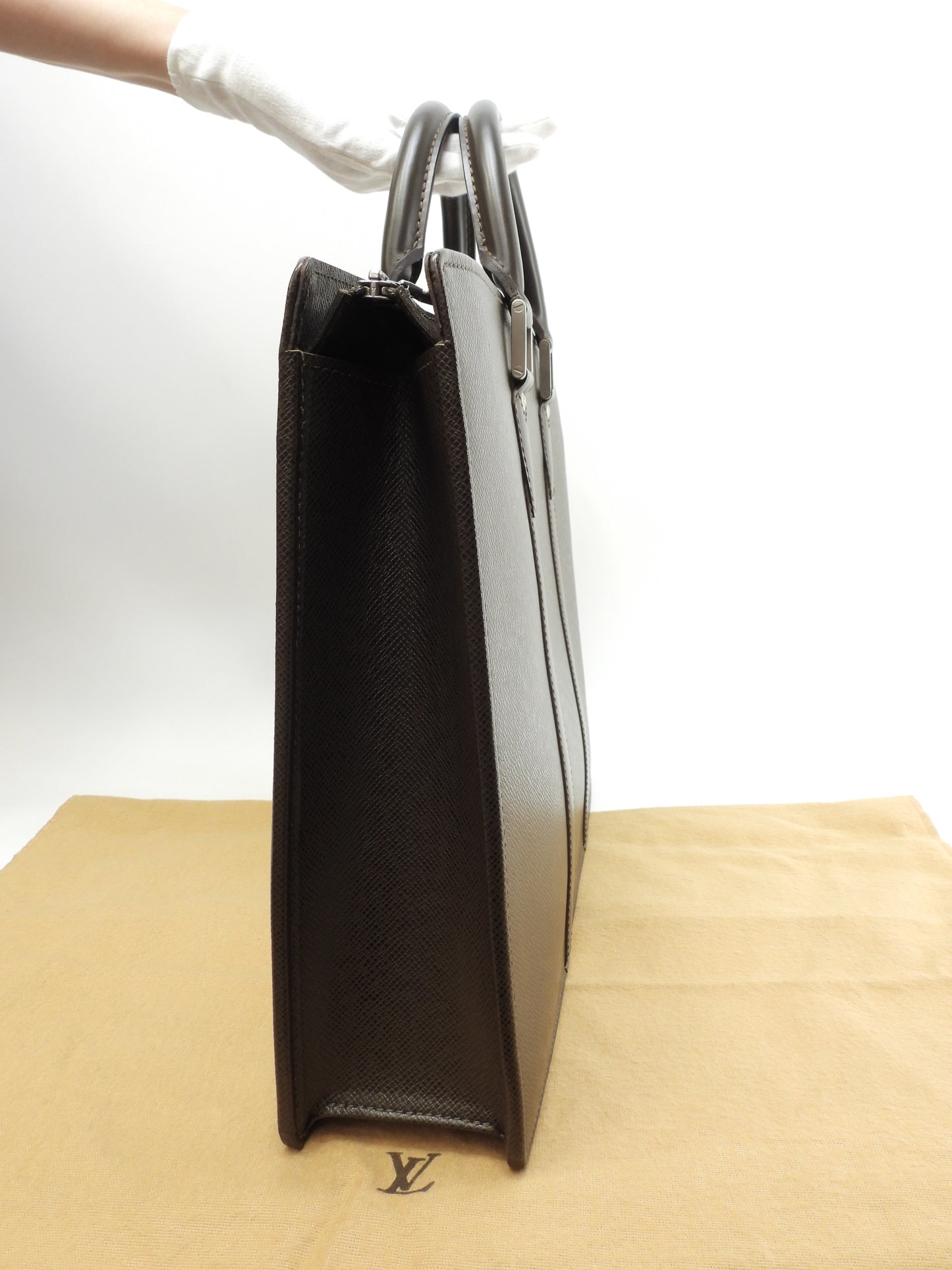 ルイヴィトン ロザン M30058 タイガ/グリズリ 書類かばん ブリーフケース 美品@VI0045