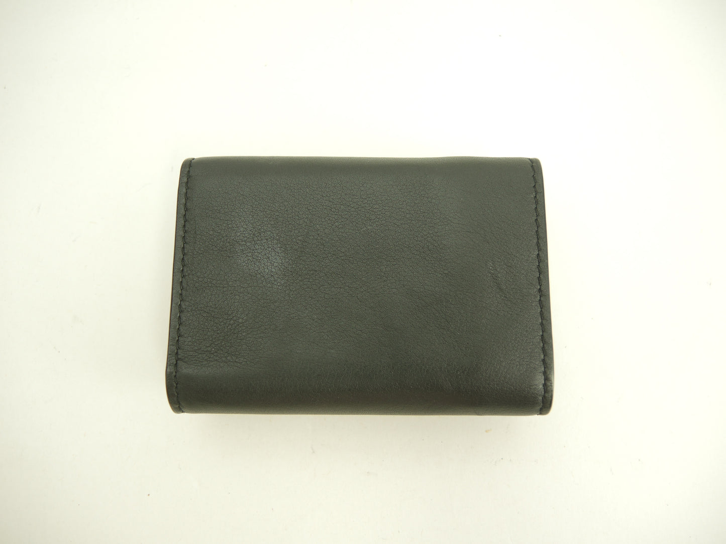 サンローラン コンパクトウォレット YSL レザー黒 3折Wホック財布 ゴールド金具 美品@ 87