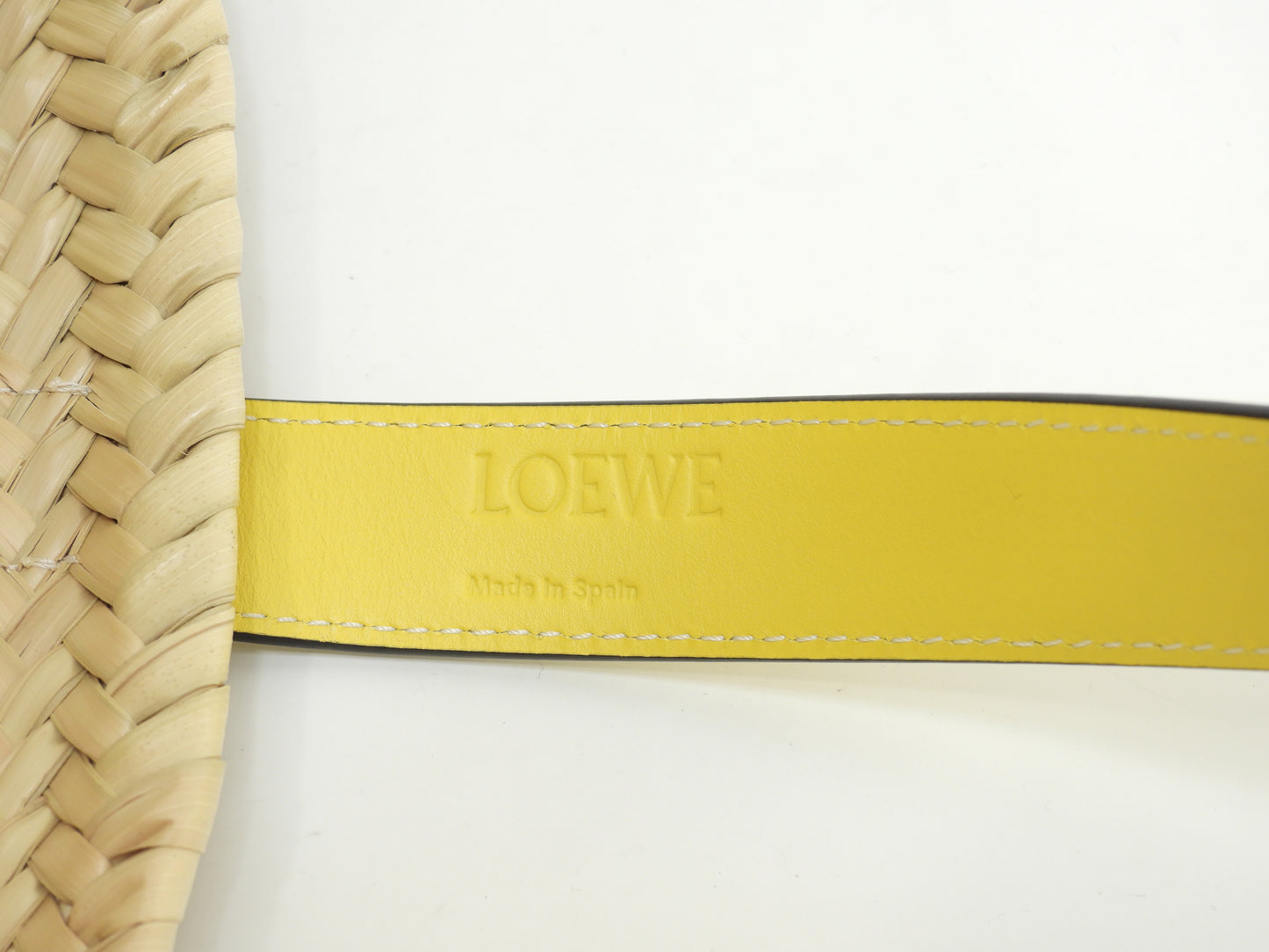 ロエベ バスケット カゴバッグ中 ナチュラル黄革 ハンドバッグ中 トートバッグ 未使用@412048