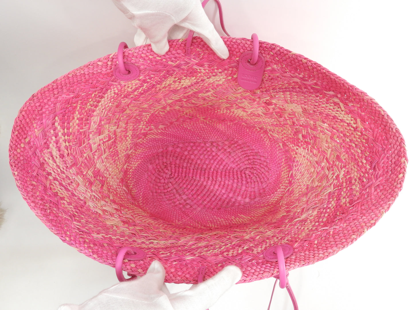 ロエベ アナグラムバスケットバッグ ミディアム パーム ピンク ハンドバッグ ショルダーバッグ@032312