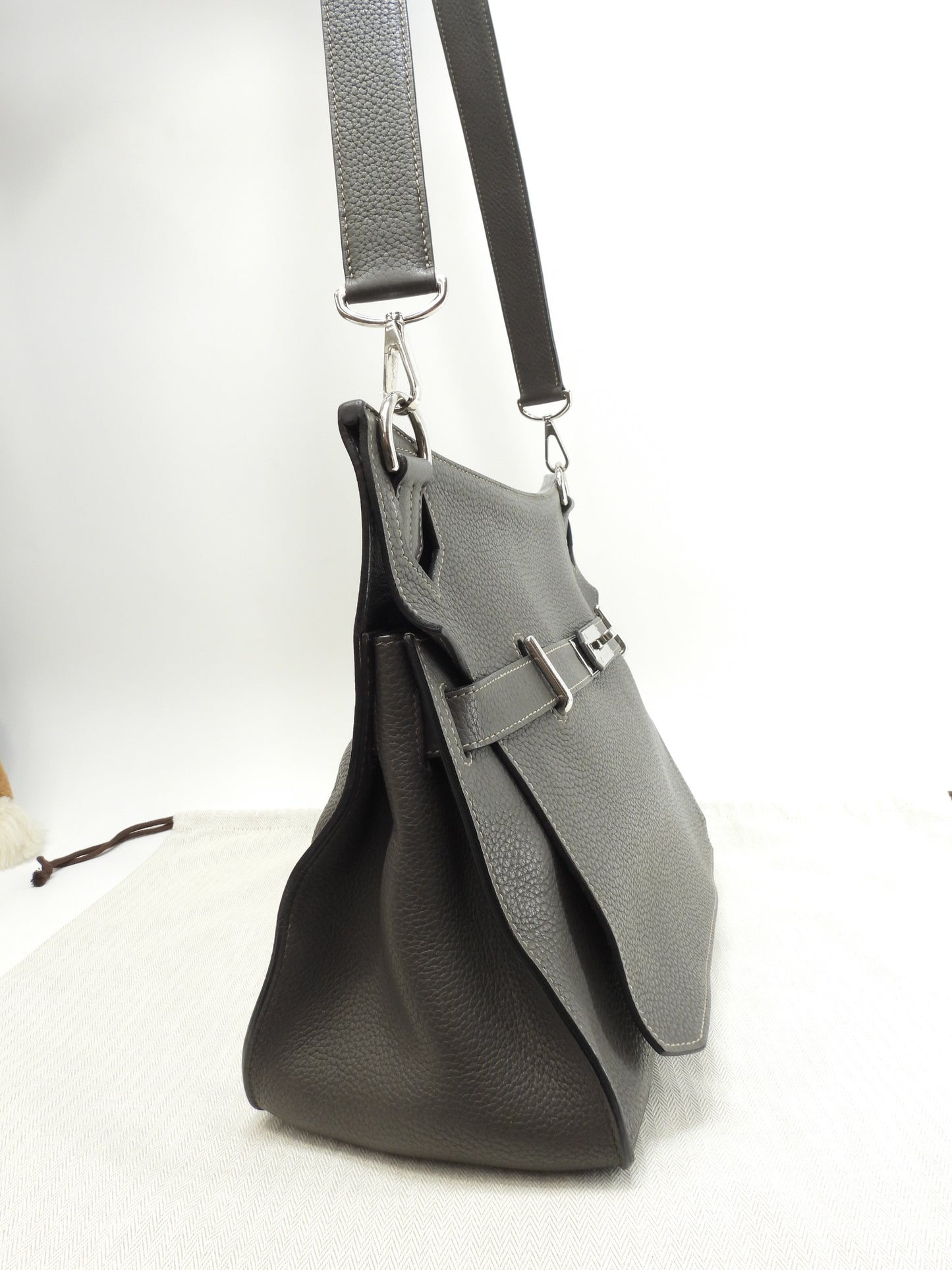 エルメス ジプシエール34 トゴレザー エタン 斜め掛けショルダーバッグ 美品@□M