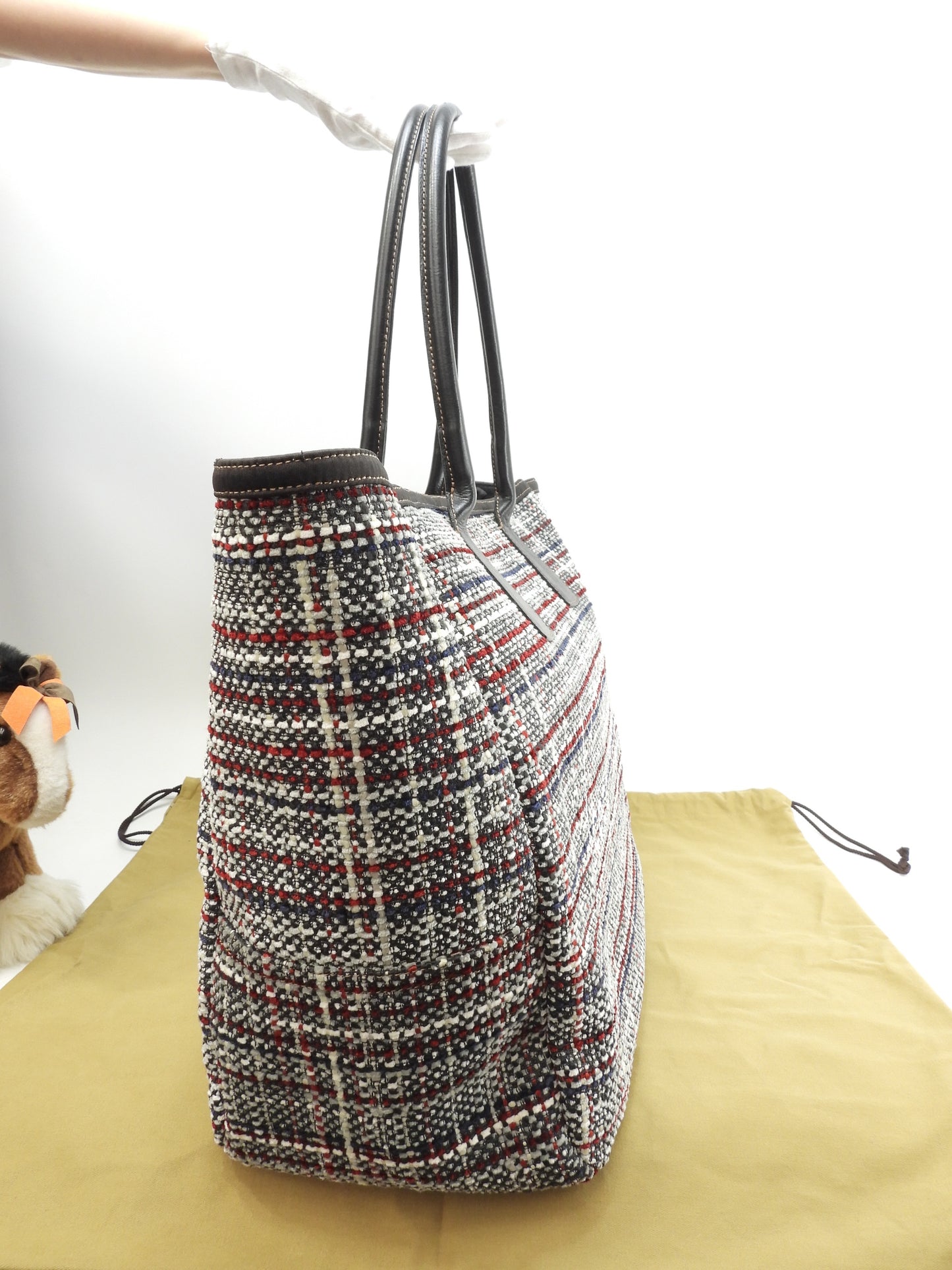 ココマイスター トートバッグ フェンウェイパーク ツイード/ホワイトチアリング 極美品@ 1