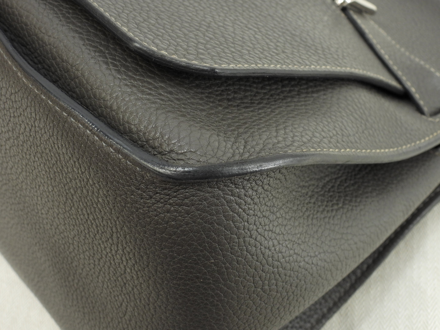 エルメス ジプシエール34 トゴレザー エタン 斜め掛けショルダーバッグ 美品@□M