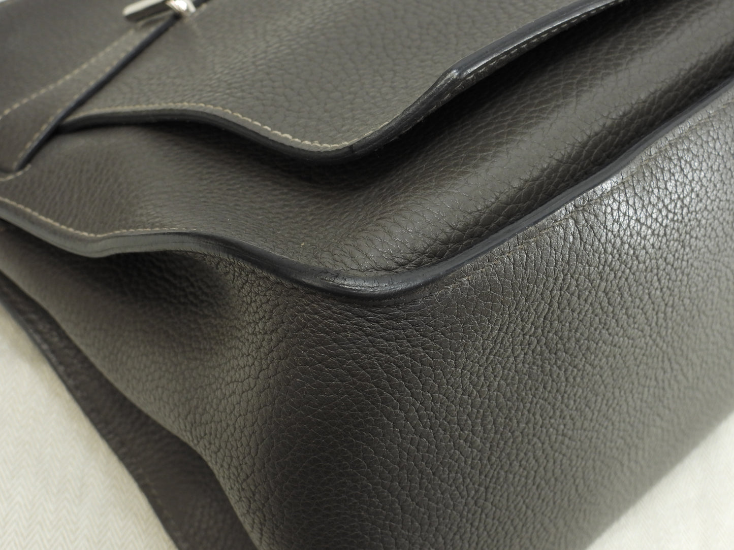 エルメス ジプシエール34 トゴレザー エタン 斜め掛けショルダーバッグ 美品@□M