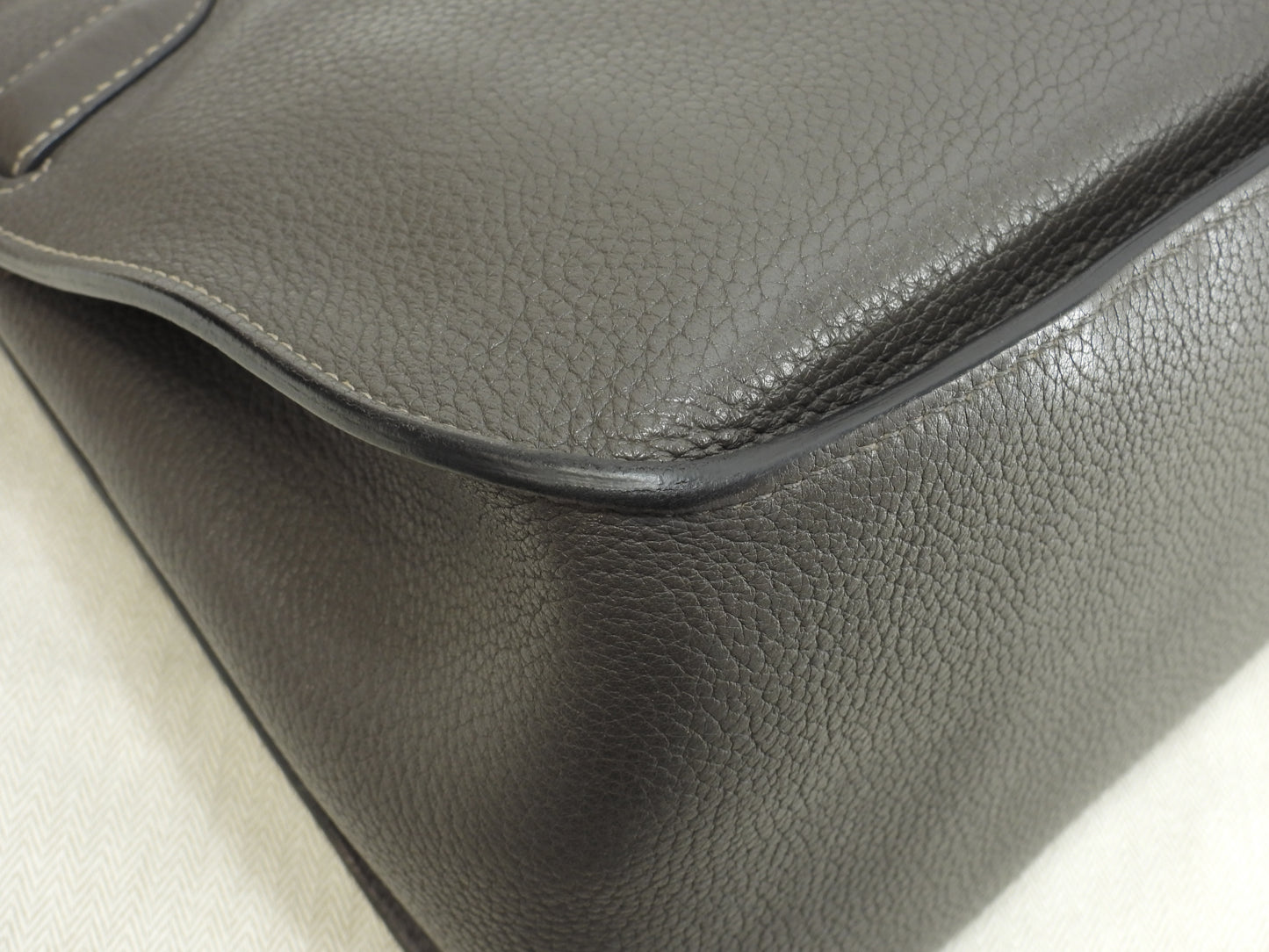 エルメス ジプシエール34 トゴレザー エタン 斜め掛けショルダーバッグ 美品@□M