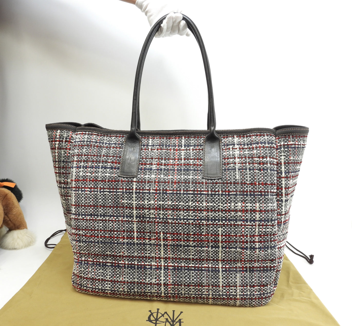 ココマイスター トートバッグ フェンウェイパーク ツイード/ホワイトチアリング 極美品@ 1
