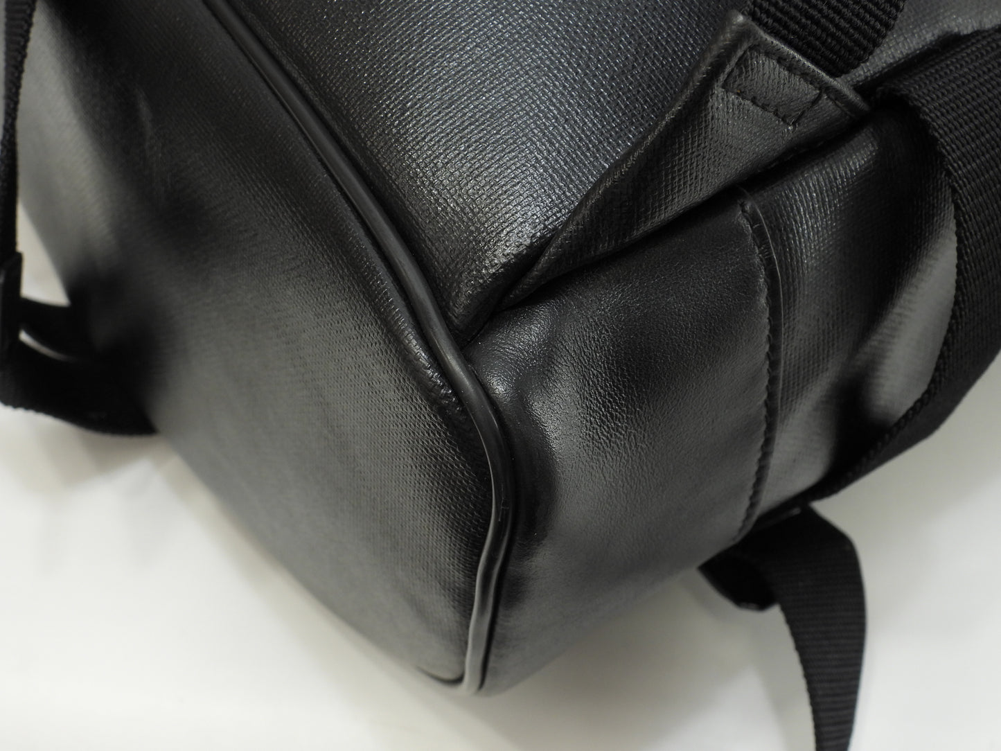 サンローラン バックパック ナイロンコーティング革 黒 リュックサックバッグ 美品@ 1