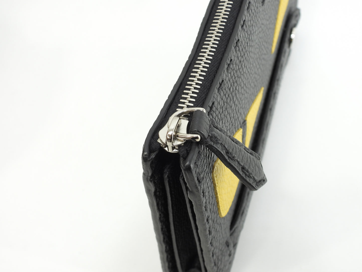 フェンディ クラッチウォレットバッグ モンスター セレリアレザー黒 セカンドバッグ 極美品@ 68