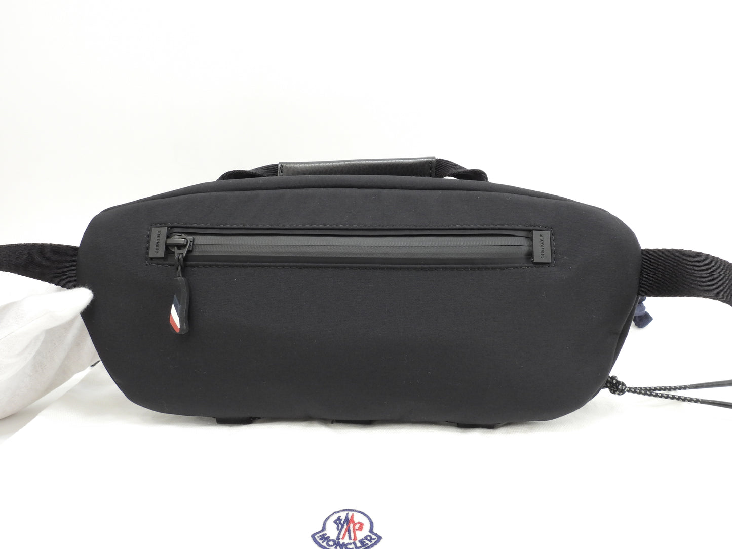 モンクレール ボディバッグ ナイロン 黒 ウエストバッグ ベルトバッグ 美品@ 352