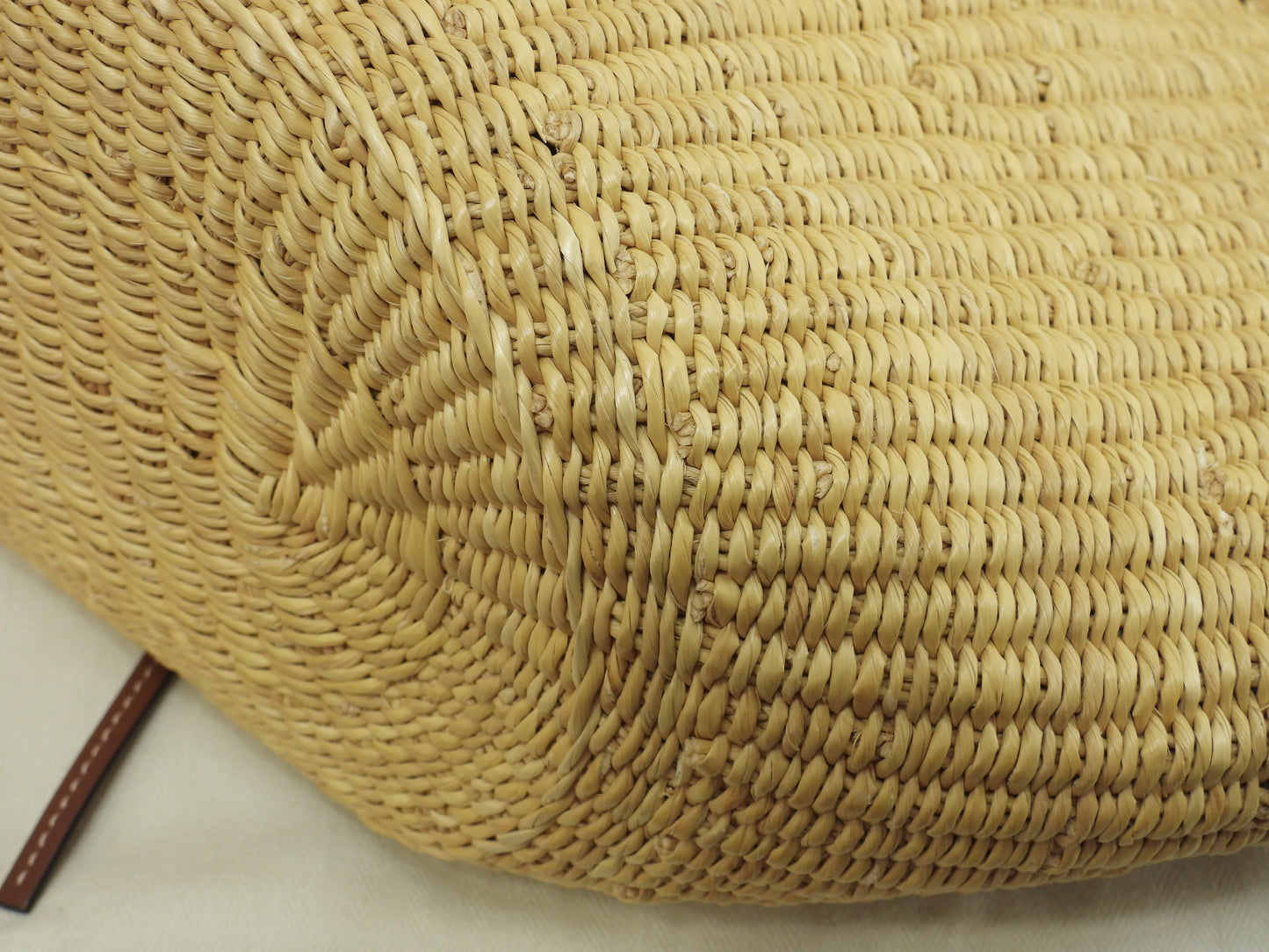 ロエベ シェル バスケットバッグスモール ナチュラル茶 カゴバッグ トートバッグ@412036