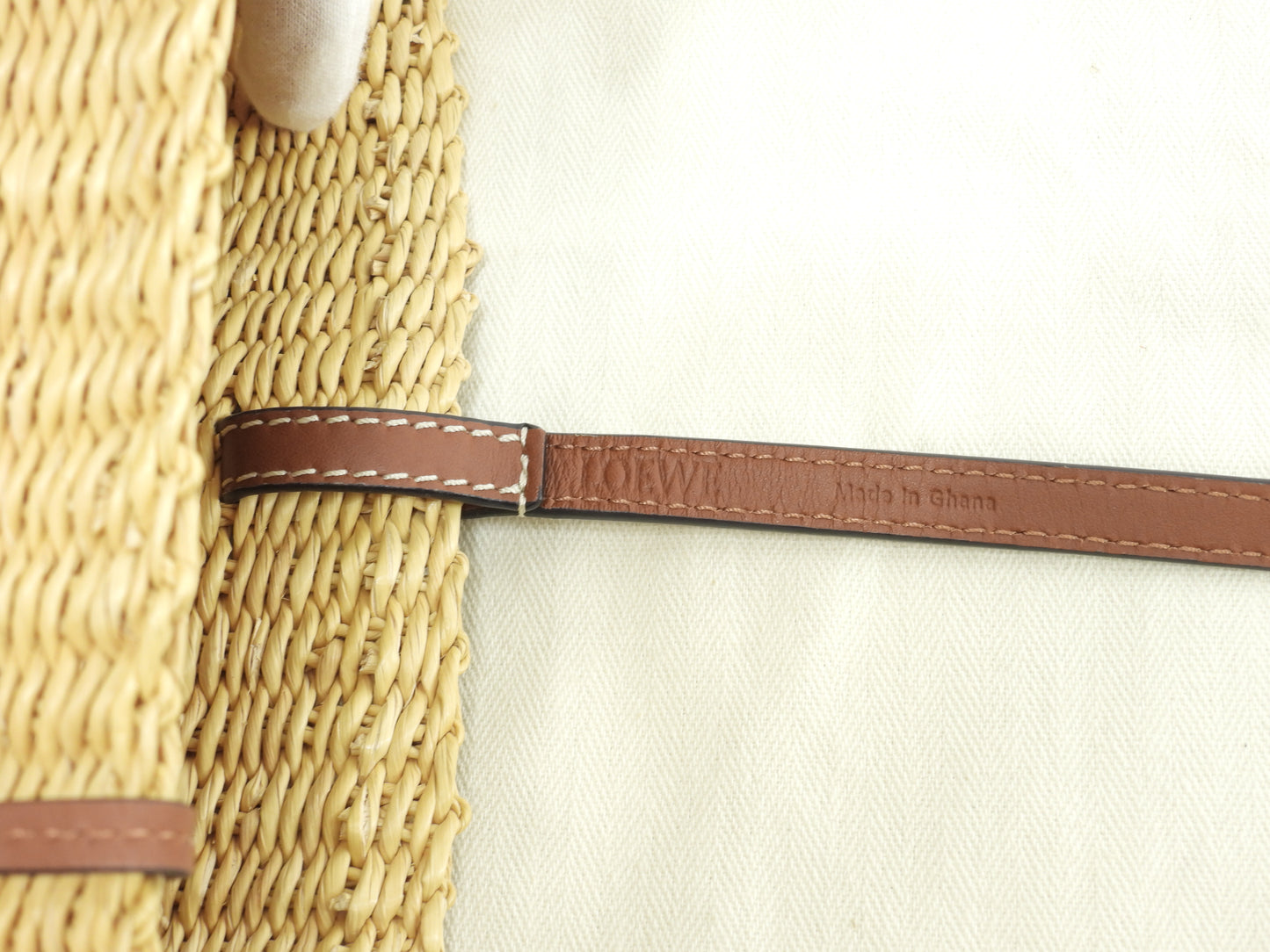 ロエベ シェル バスケットバッグスモール ナチュラル茶 カゴバッグ トートバッグ@412036