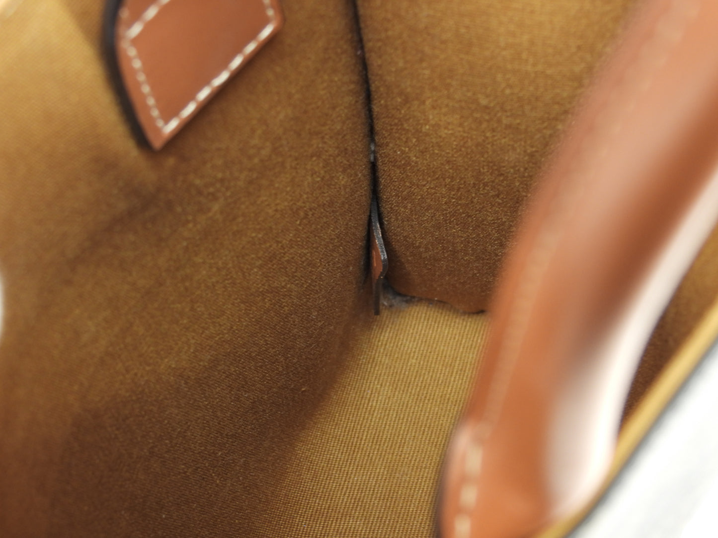 セリーヌ ミニバーティカルカバ トリオンフ 黒茶 s付ミニハンドバッグ ポシェット 美品@ 13