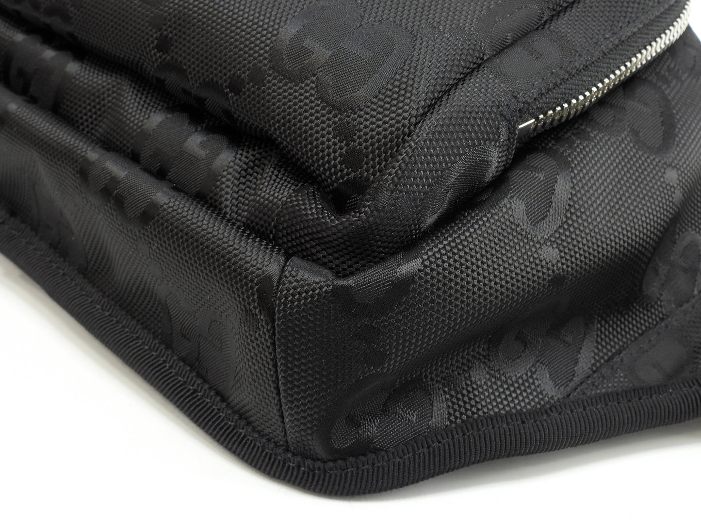 グッチ クロスボディバッグ オフザグリッドGG ナイロン/レザー黒 ウエストバッグ ベルトバッグ 未使用@ 1