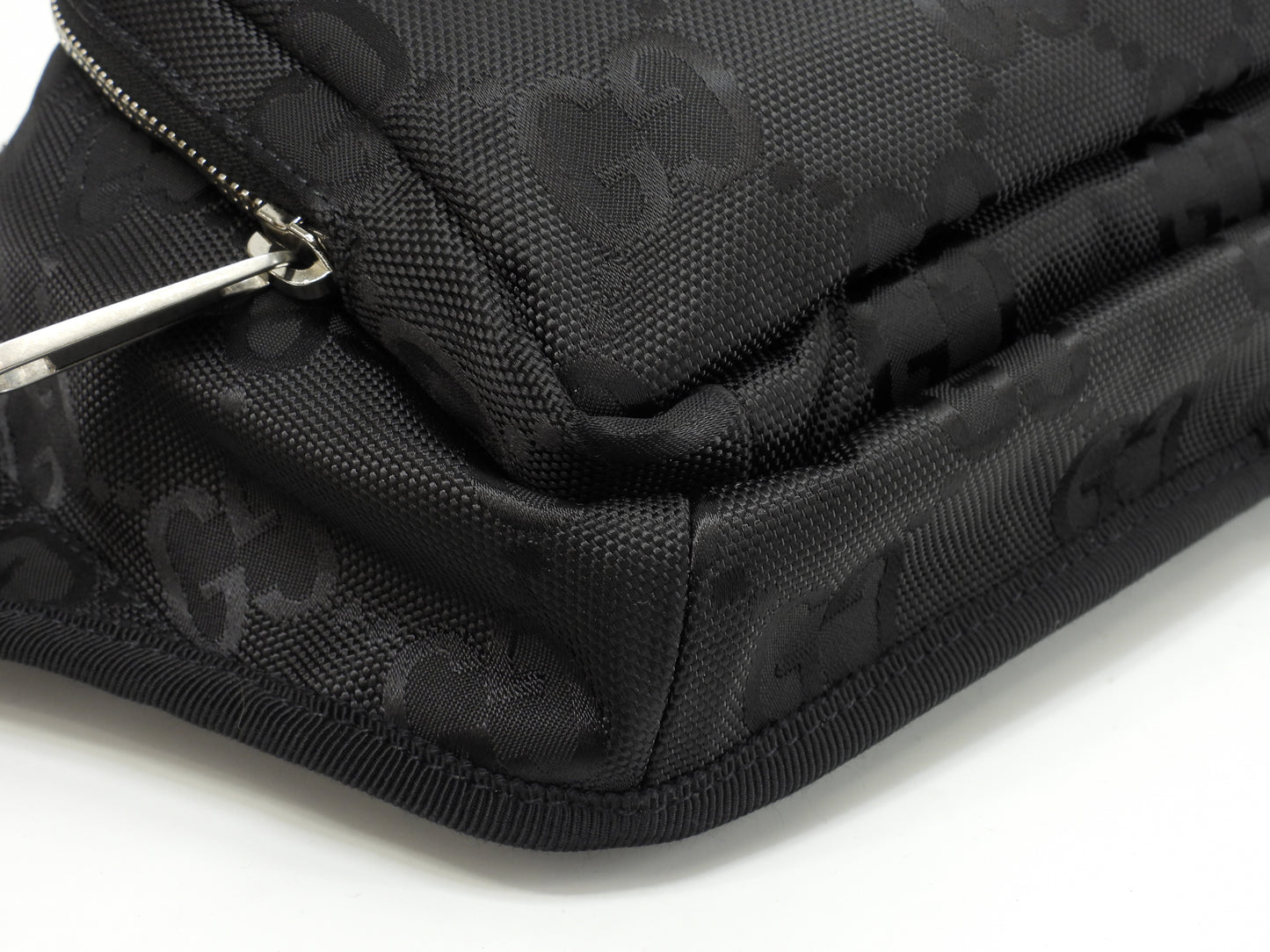 グッチ クロスボディバッグ オフザグリッドGG ナイロン/レザー黒 ウエストバッグ ベルトバッグ 未使用@ 1