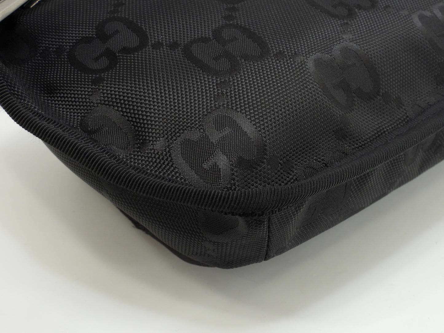 グッチ クロスボディバッグ オフザグリッドGG ナイロン/レザー黒 ウエストバッグ ベルトバッグ 未使用@ 1