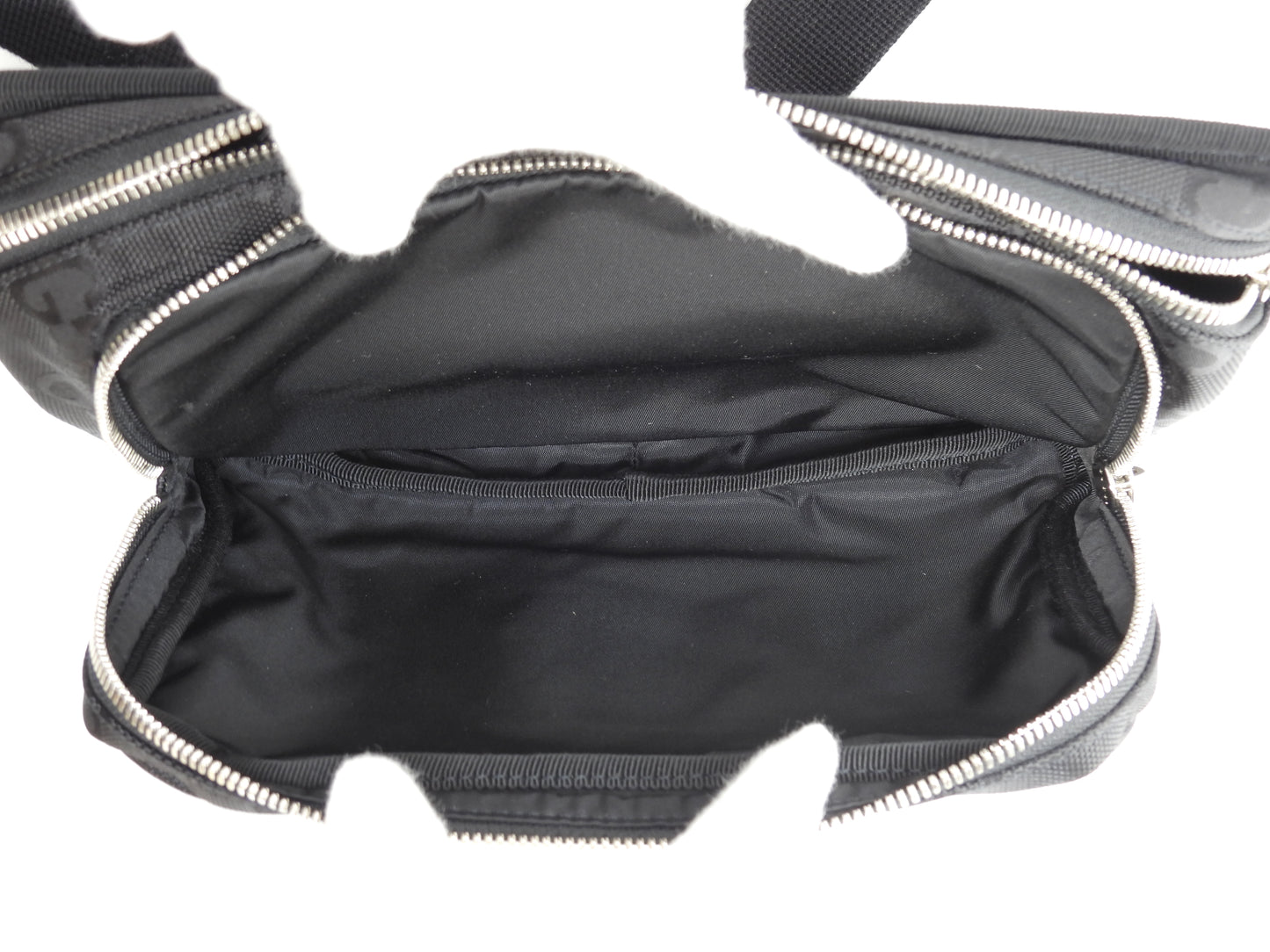 グッチ クロスボディバッグ オフザグリッドGG ナイロン/レザー黒 ウエストバッグ ベルトバッグ 未使用@ 1