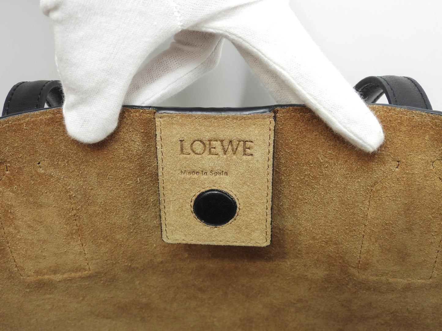 ロエベ Tショッパー リピートアナグラム レザー黒 トートバッグ 美品@ 3