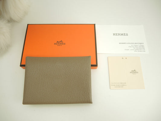 エルメス カルヴィデュオ シェーブル エトープ コンパクトウォレット ミニサイフ 新品@U 11