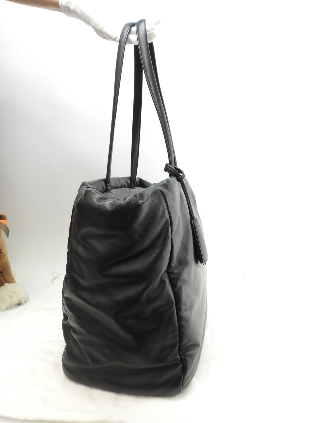 プラダ トートバッグ ナッパレザー 黒 ショルダーバッグ 美品@180/B