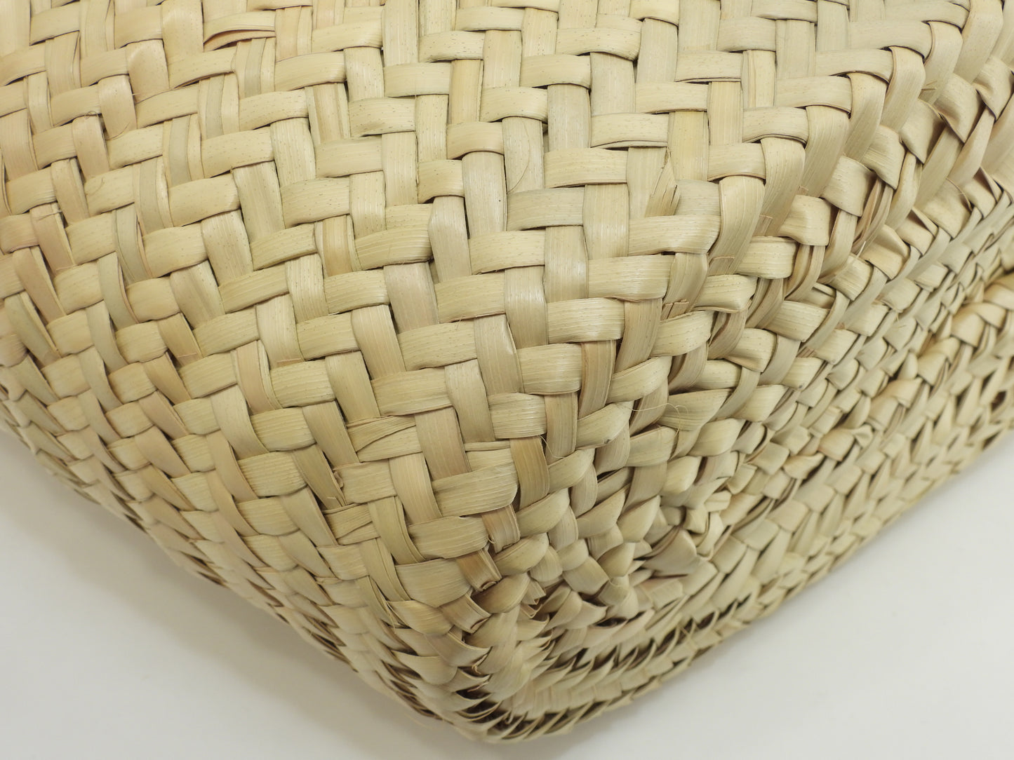 セリーヌ ティーン ラフィア/ナチュラル ピンク革 バスケット カゴバッグ中 ハンド パニエ 極美品@U-AN-0251