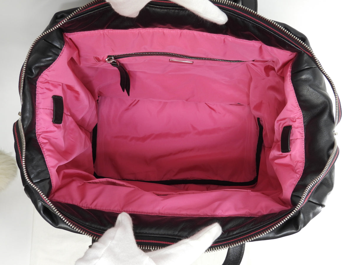 プラダ トートバッグ ナッパレザー 黒 ショルダーバッグ 美品@180/B