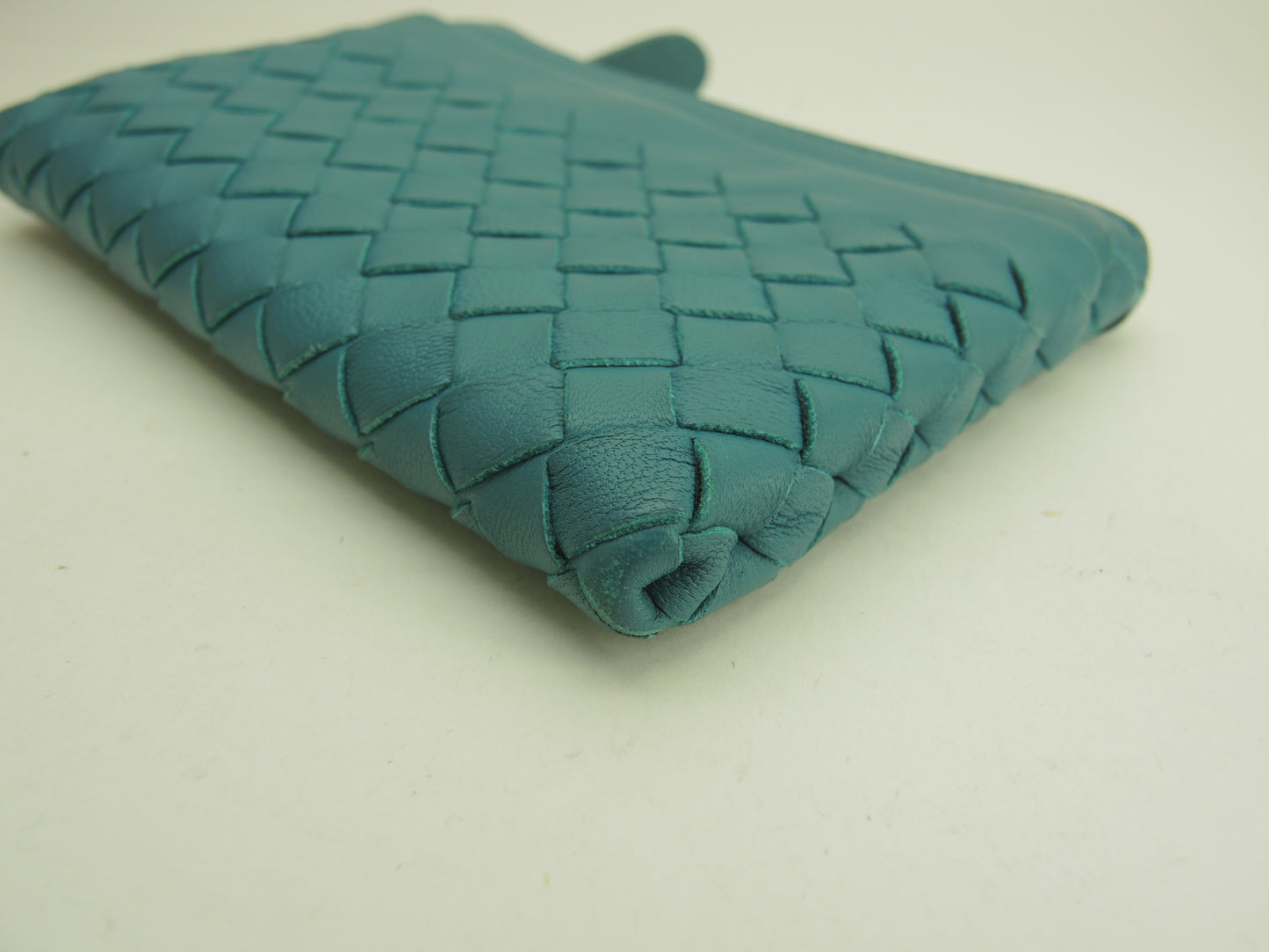 ボッテガヴェネタ コインケース イントレチャート レザー/エメラルドグリーン ポケット付小銭入@B04754267J
