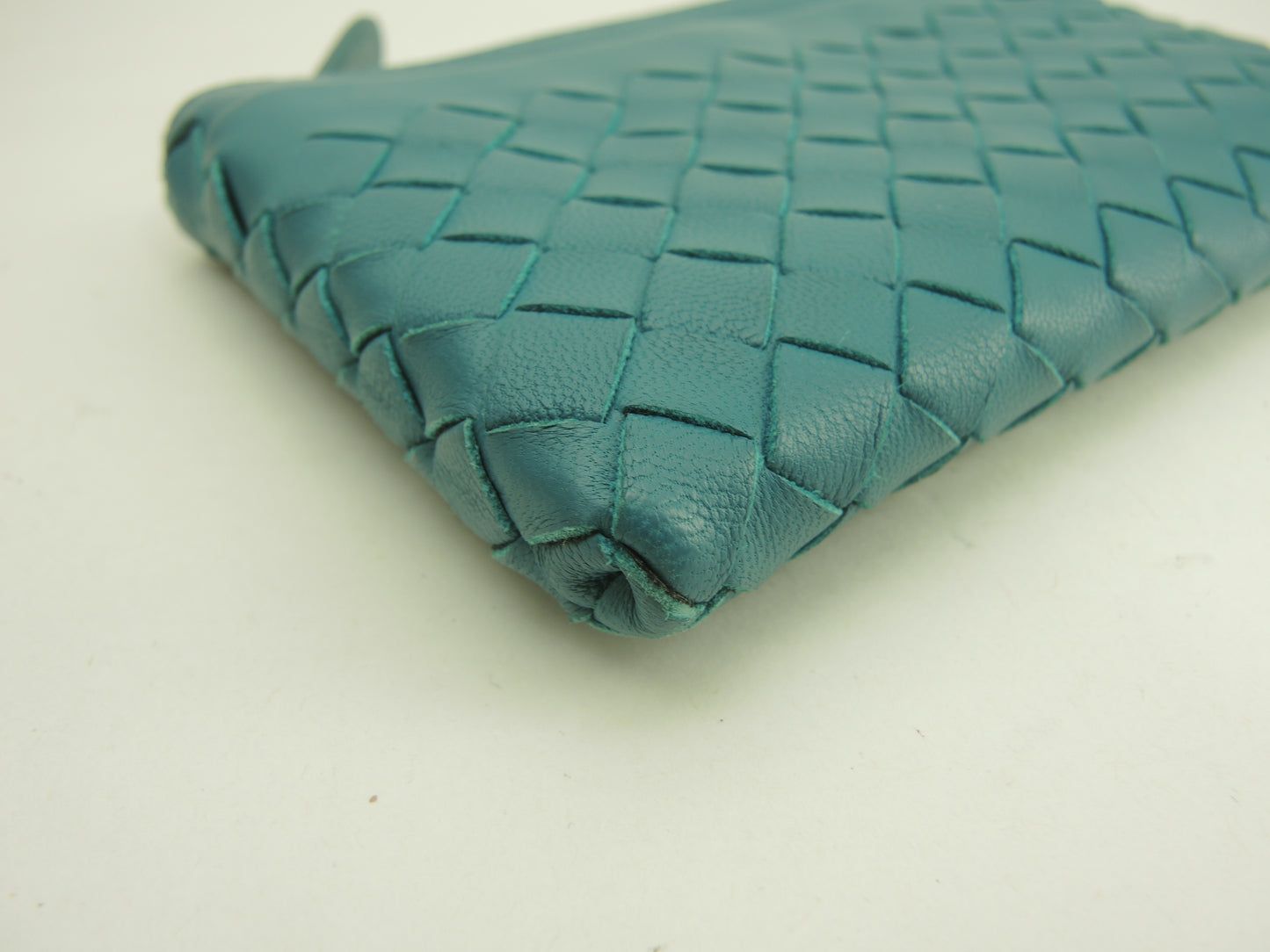 ボッテガヴェネタ コインケース イントレチャート レザー/エメラルドグリーン ポケット付小銭入@B04754267J