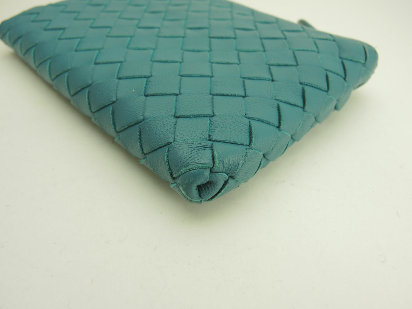 ボッテガヴェネタ コインケース イントレチャート レザー/エメラルドグリーン ポケット付小銭入@B04754267J