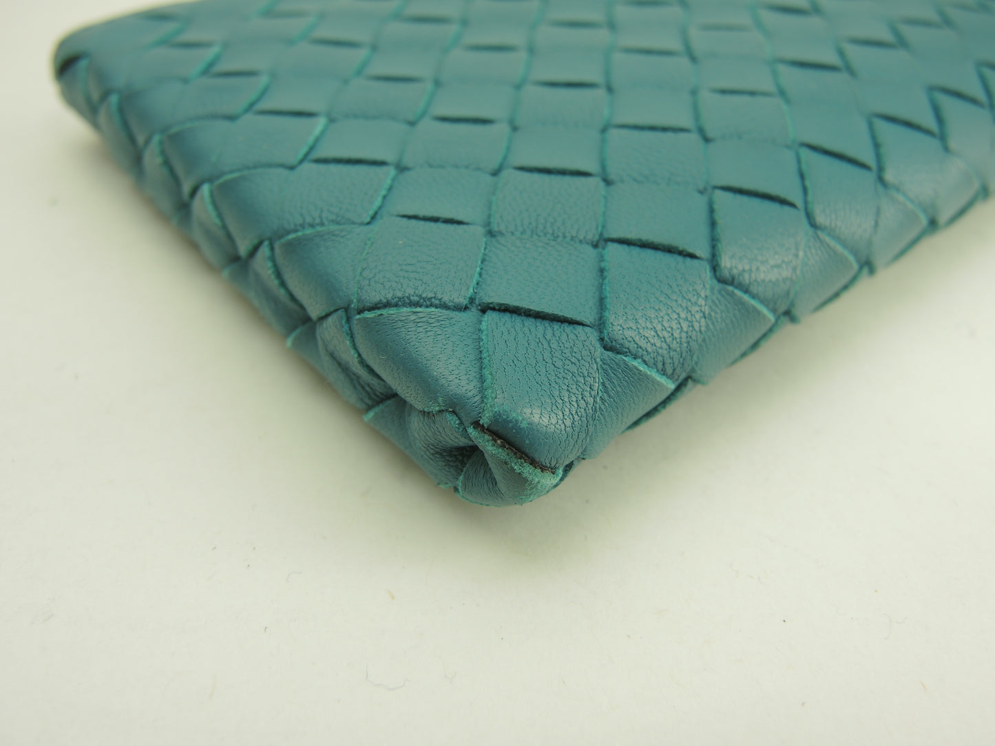 ボッテガヴェネタ コインケース イントレチャート レザー/エメラルドグリーン ポケット付小銭入@B04754267J