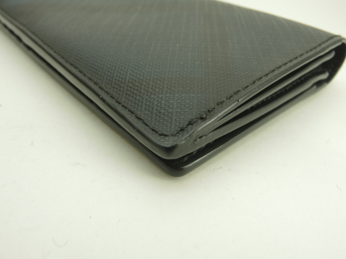 バーバリー 2折長財布 ロンドンチェック PVC黒紺 ロングウォレット メンズ ブラザ@TTVCOP1279