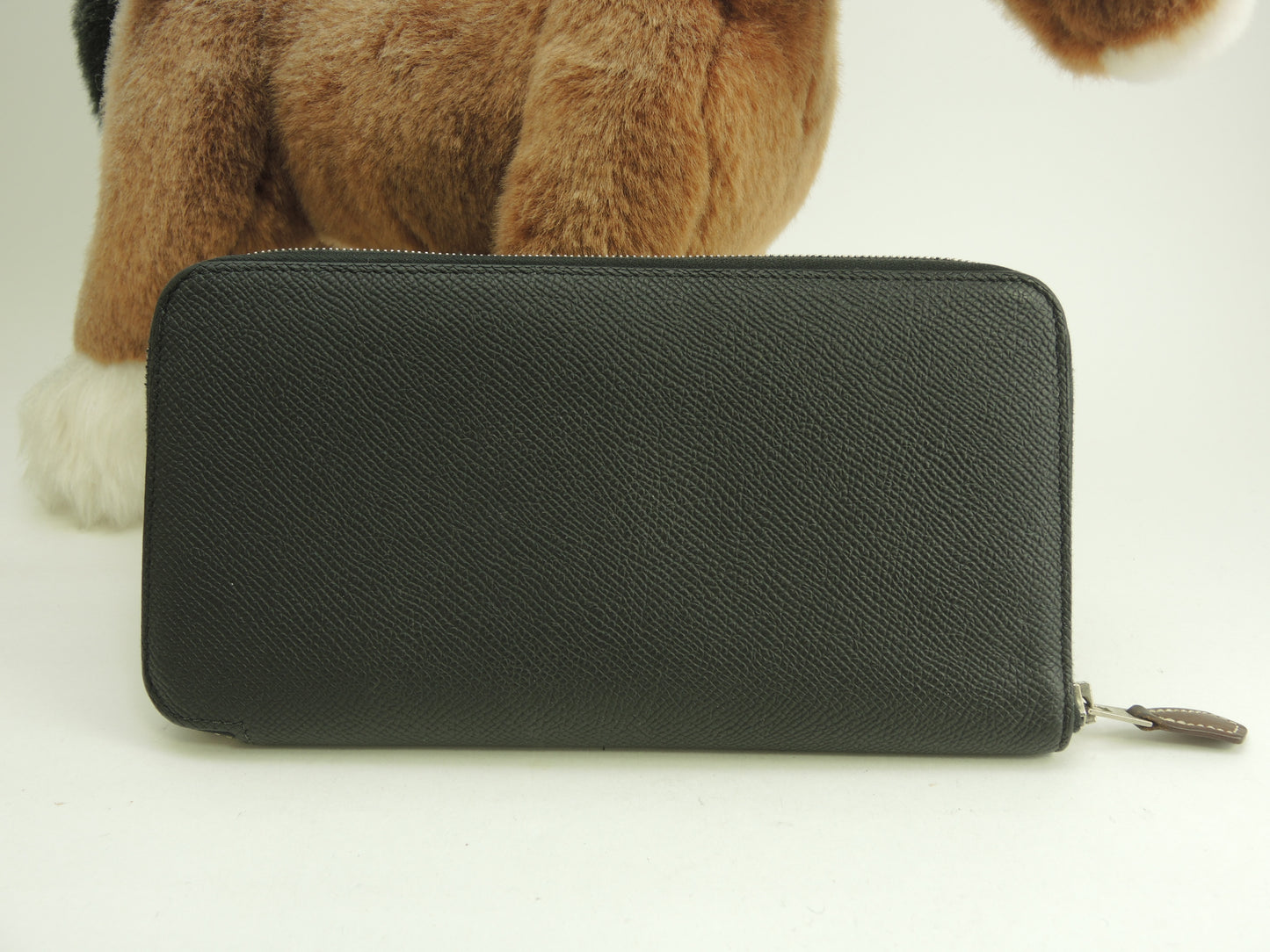 エルメス アザップロングシルクイン エプソンレザー 黒 ロングウォレット@A