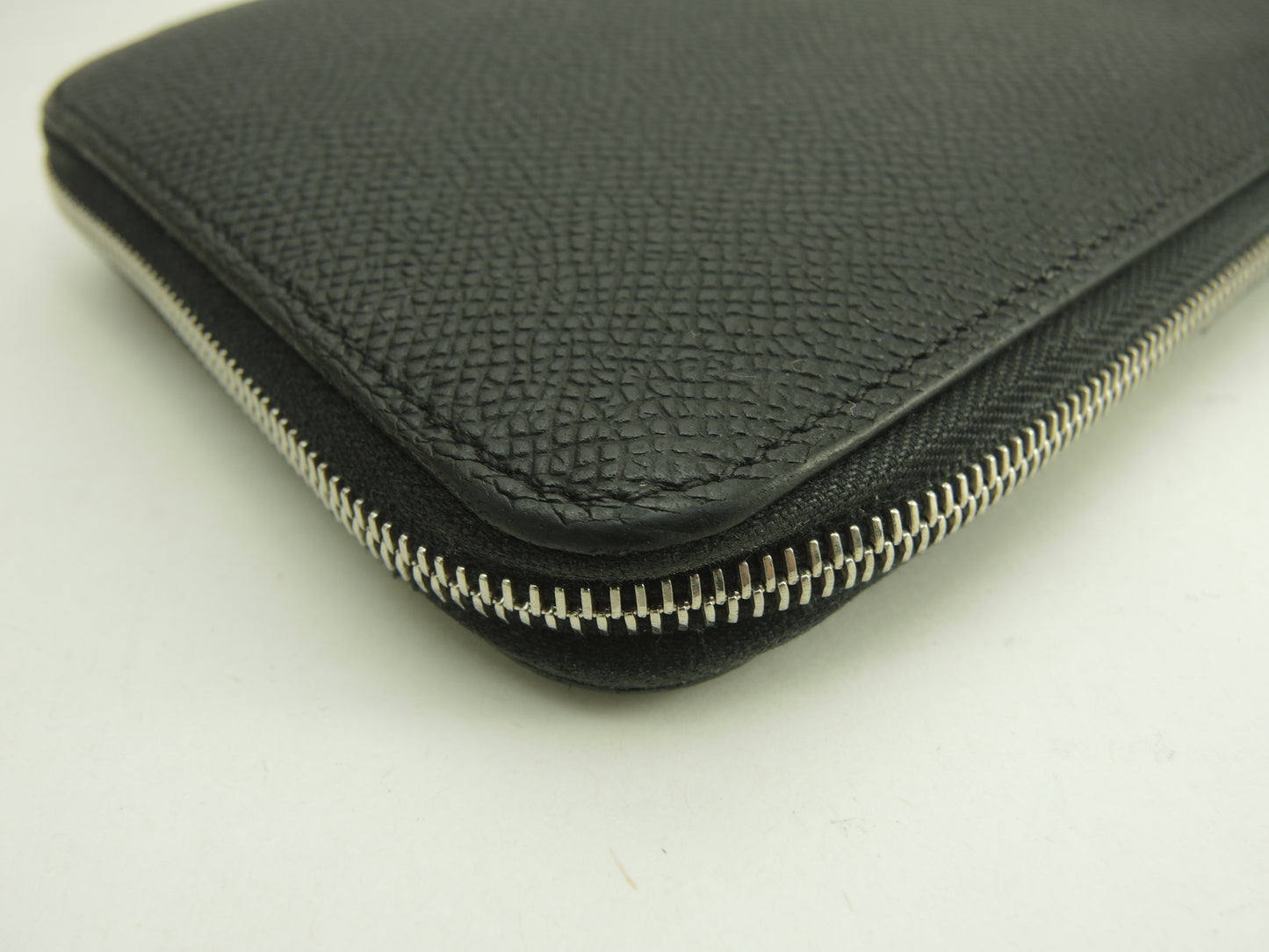 エルメス アザップロングシルクイン エプソンレザー 黒 ロングウォレット@A