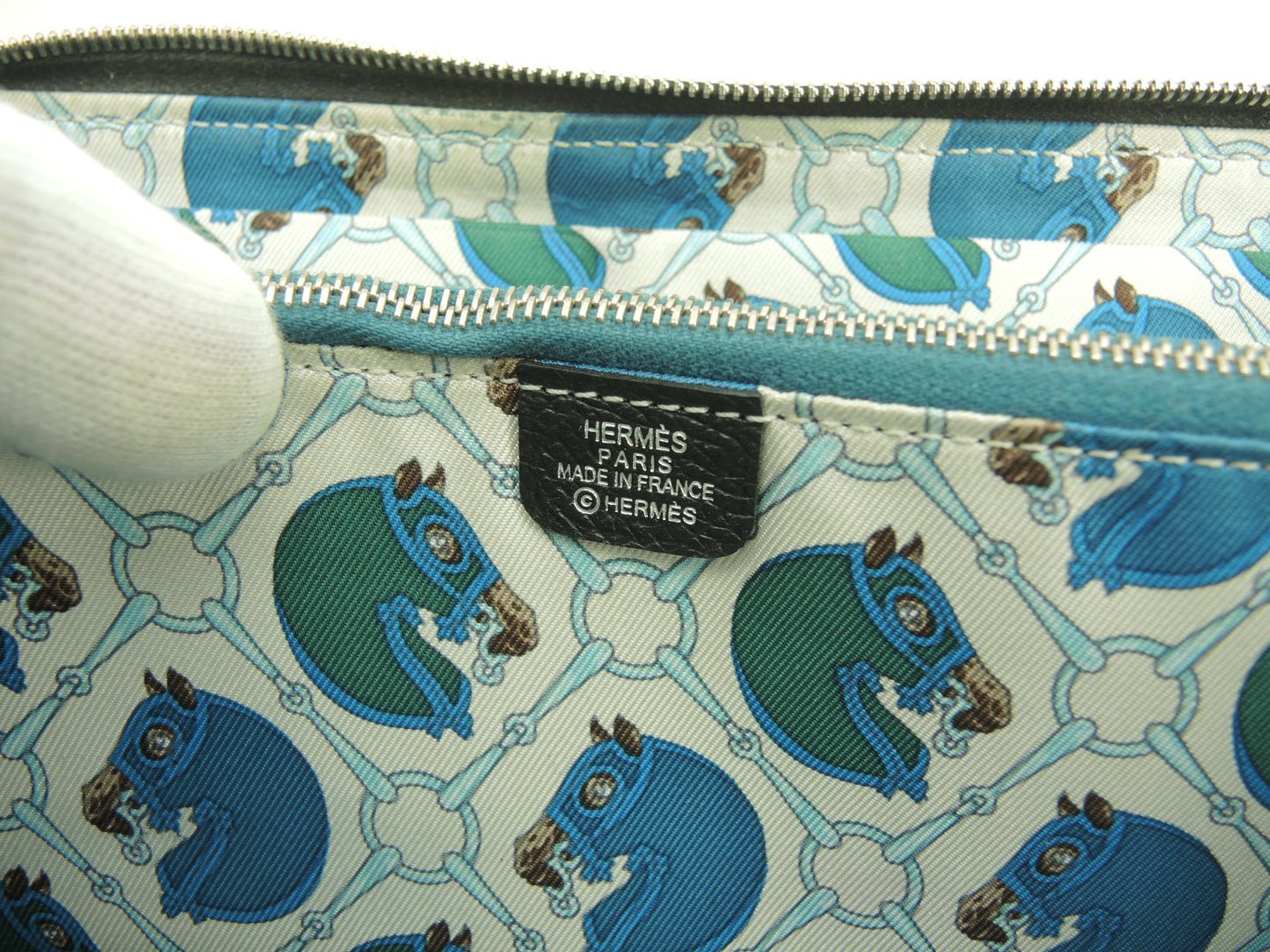 エルメス アザップロングシルクイン エプソンレザー 黒 ロングウォレット@A