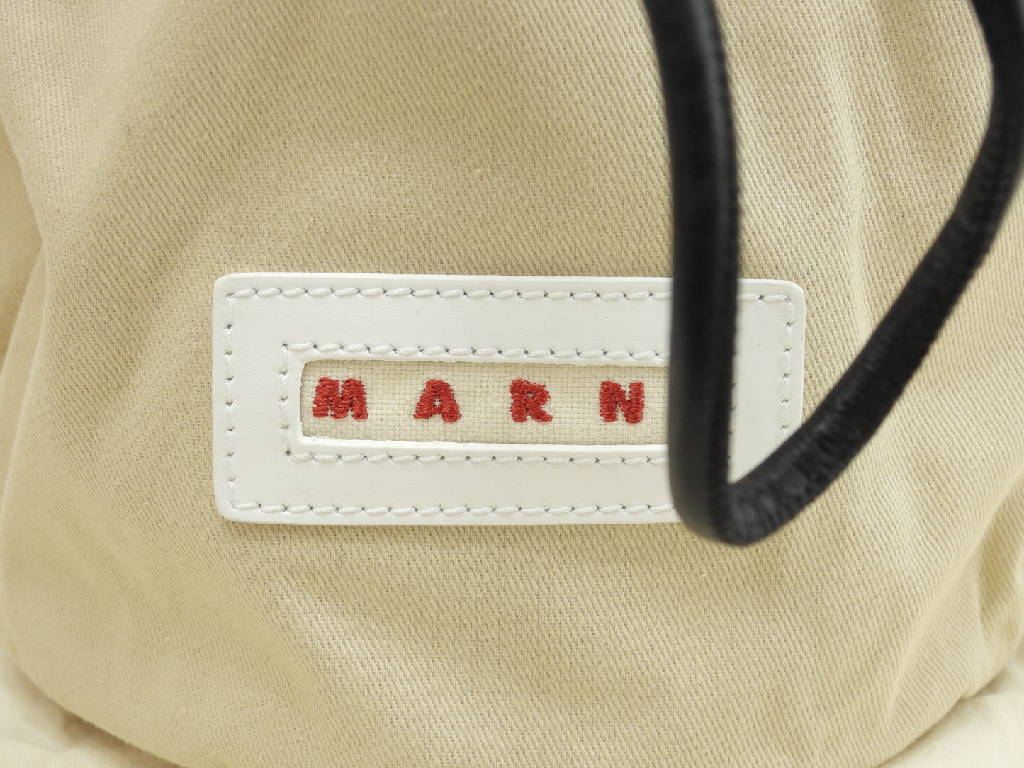 マルニ カゴバッグ トロピカルバスケットスモール ストロー/レザー白 ポシェット 美品@ 1