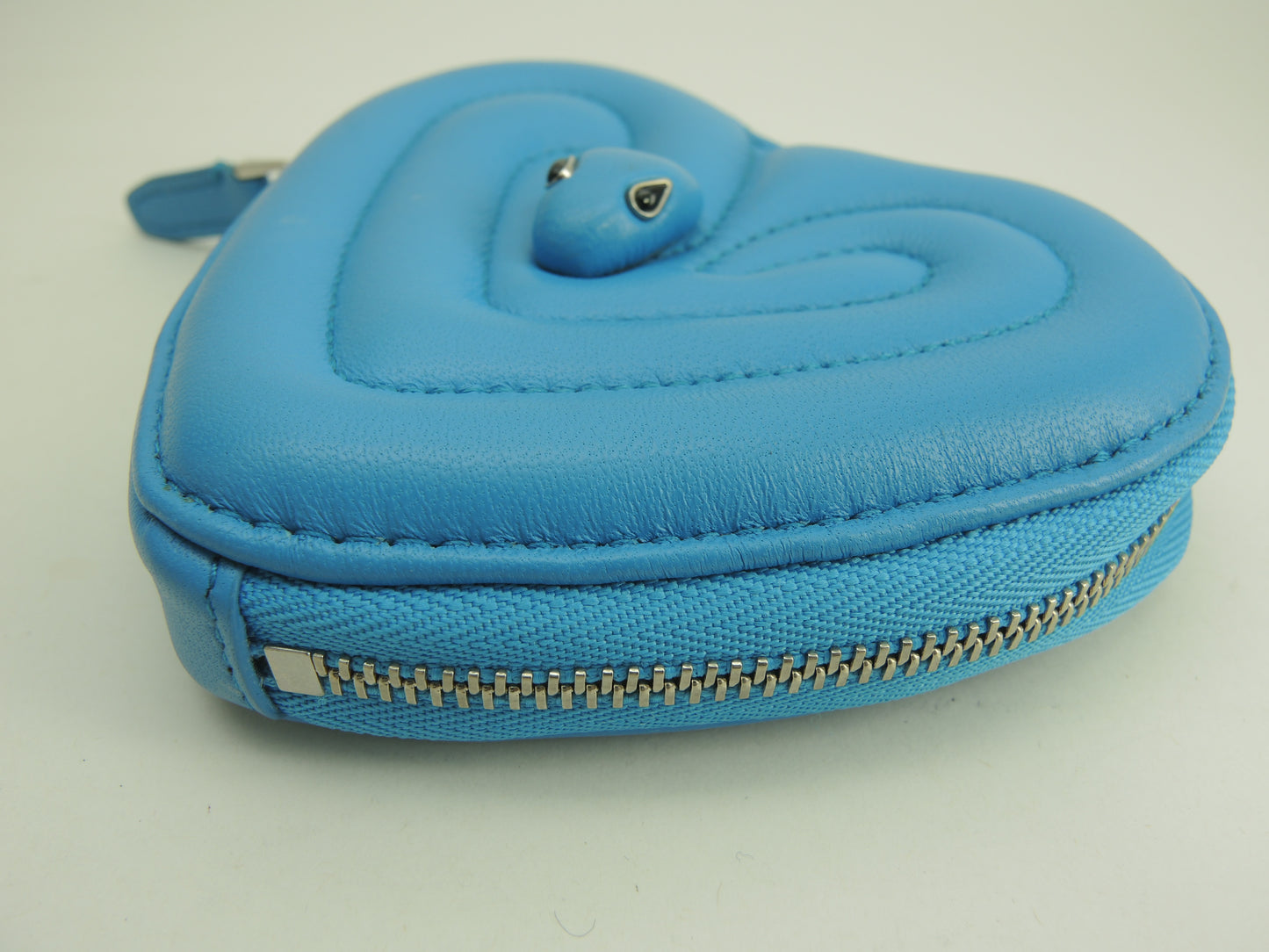 ブルガリx AMBUSH コインケース セルペンティ レザー水色 ミニ財布 ベルトポーチ 未使用@ 1