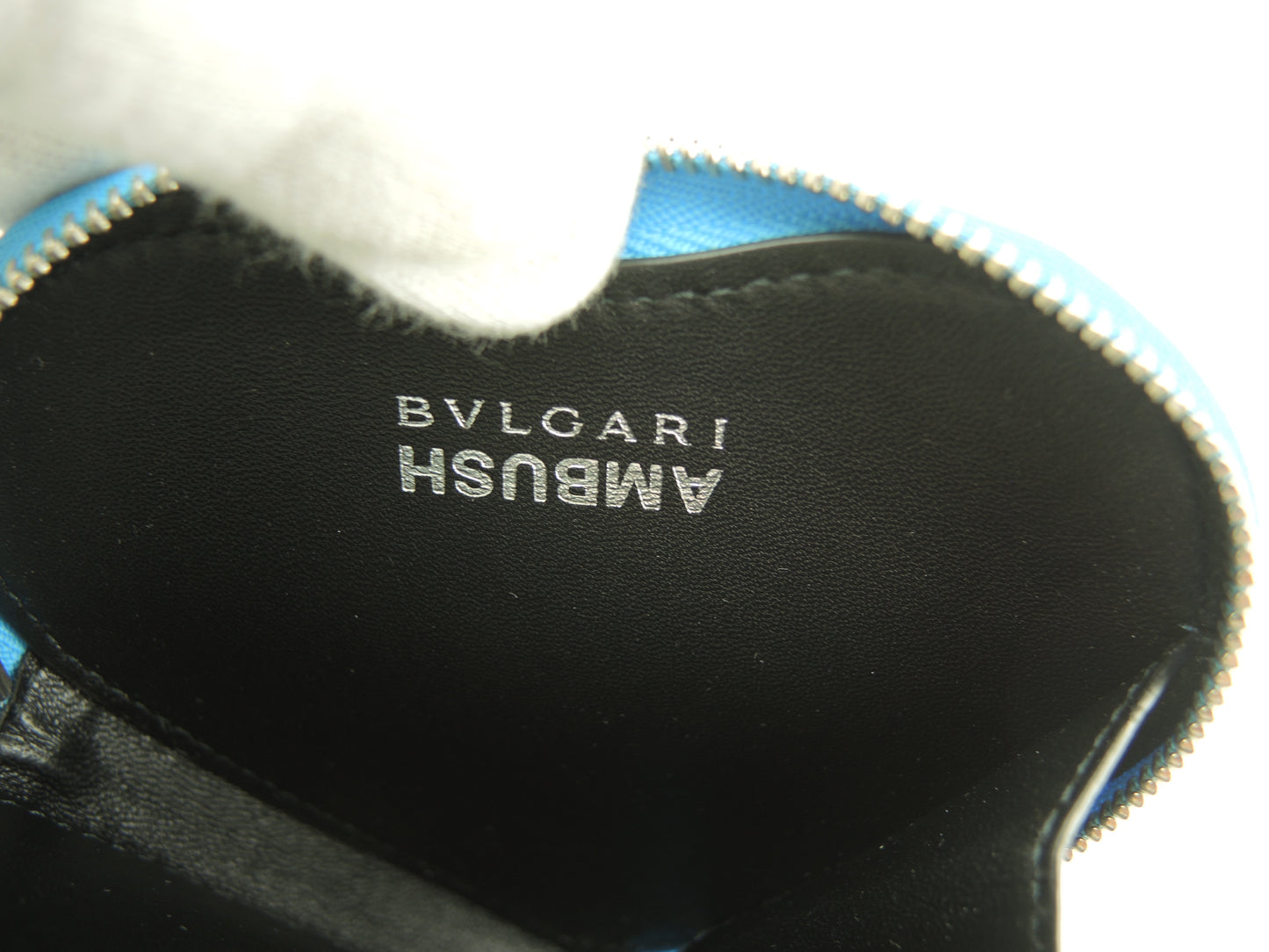 ブルガリx AMBUSH コインケース セルペンティ レザー水色 ミニ財布 ベルトポーチ 未使用@ 1