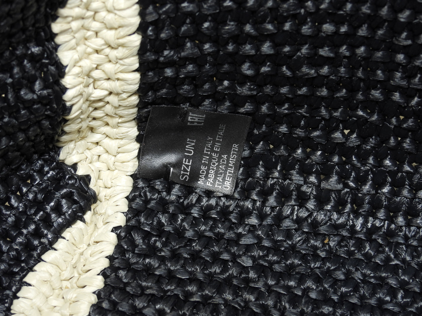 マルニ 2wayトートバッグ カゴバッグ レーヨン黒ベージュ ハンドバッグ 極美品@ 3