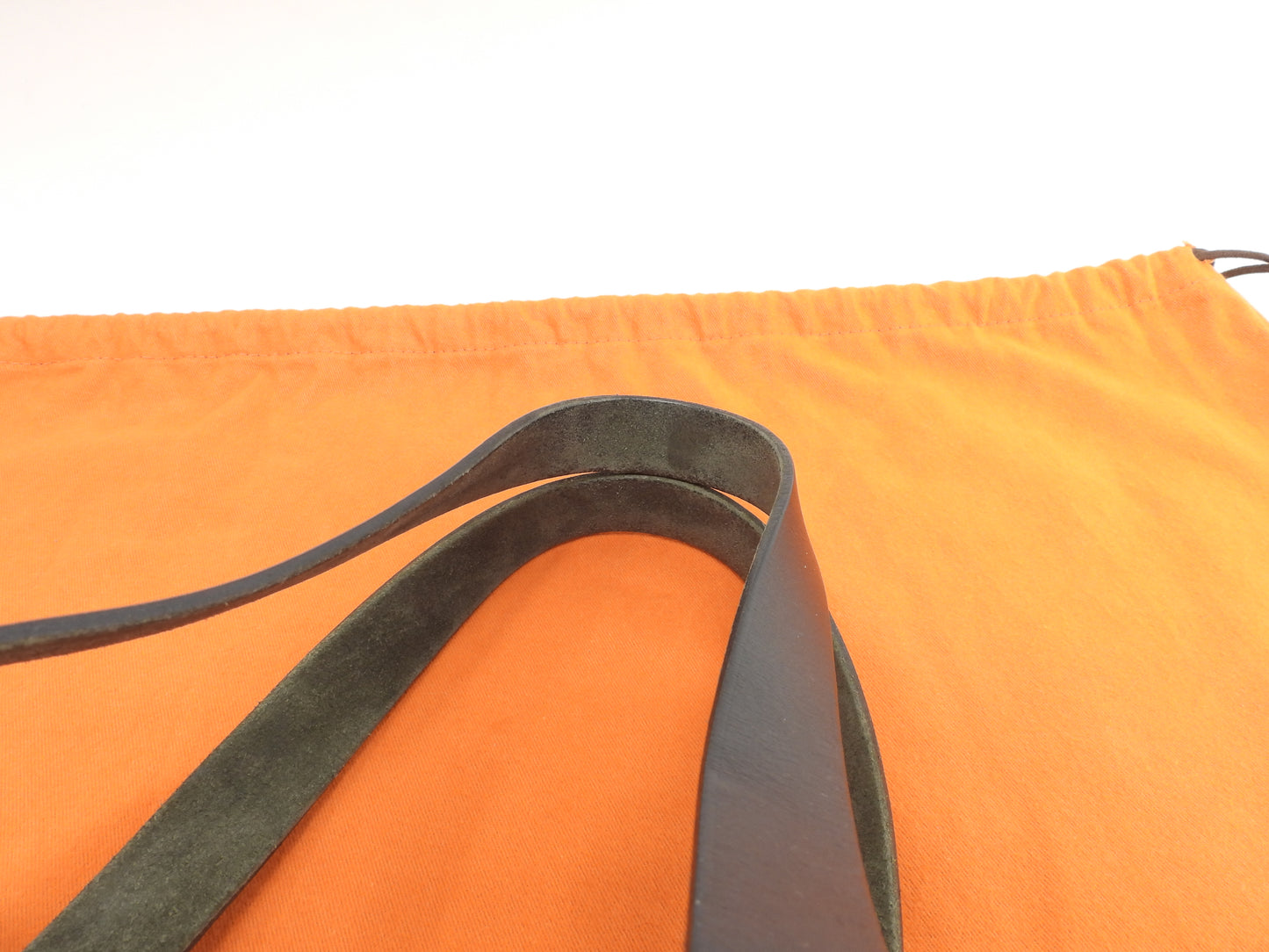 エルメス カバスMM エールバッグ コットン黒/黒革 トートバッグ 美品@□F