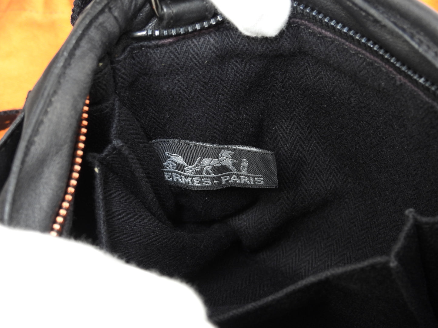 エルメス キャラバンホリゾンタルPM レザー黒 クロスボディバッグ 2wayハンドバッグ 美品@ 58