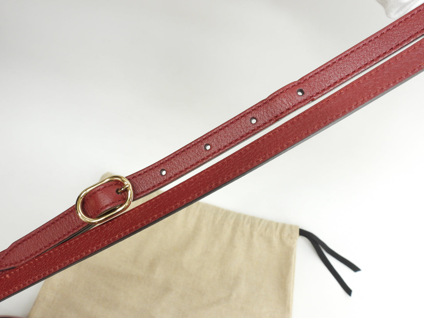 グッチ 巾着ポシェット ドラえもん マイクロGG茶赤 クロスボディバッグ 極美品@ 14