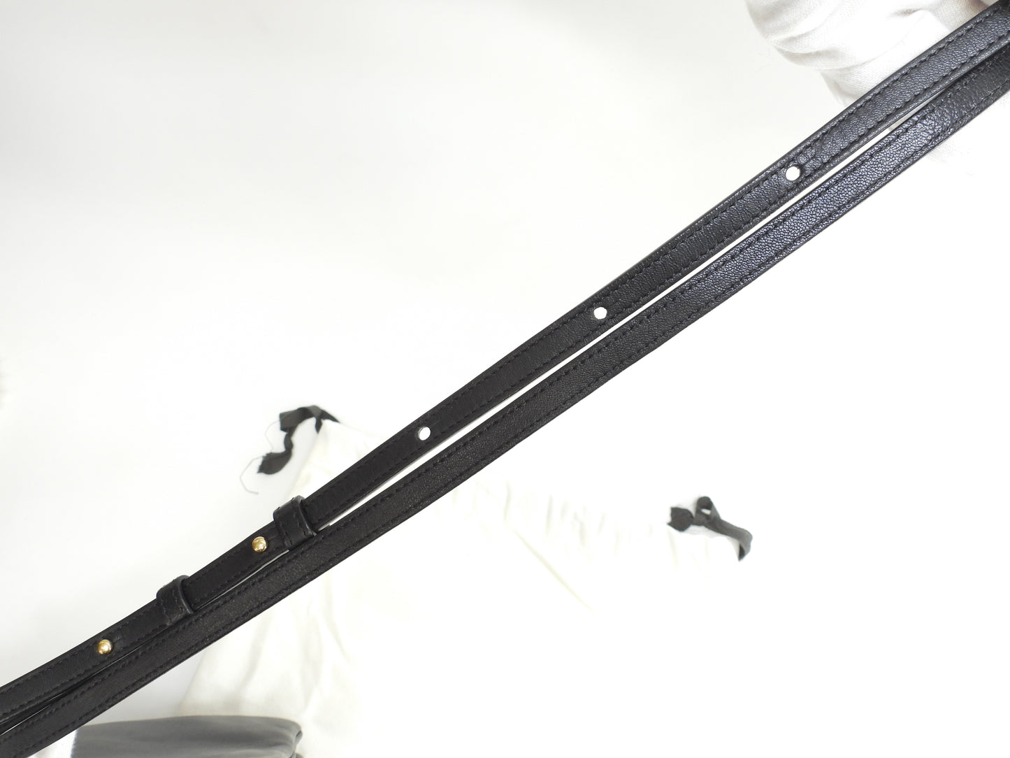 セリーヌ トリオスモール レザー 黒 ゴールド金具 ポシェット クロスボディバッグ@S-CU-0135