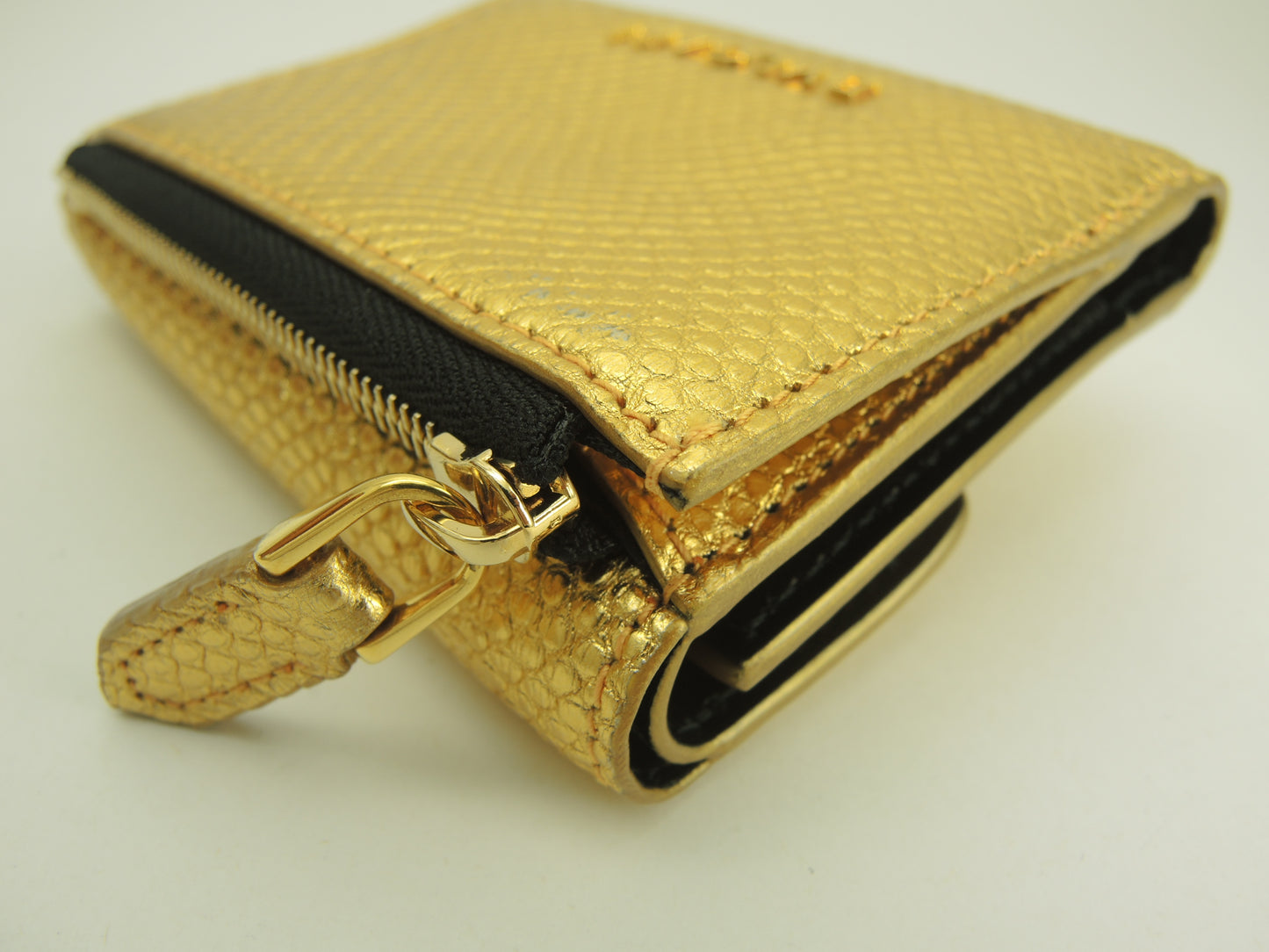 ブルガリ 三折財布 セルペンティ 型押レザー金 フォーエバー ミニ財布 未使用@ 16