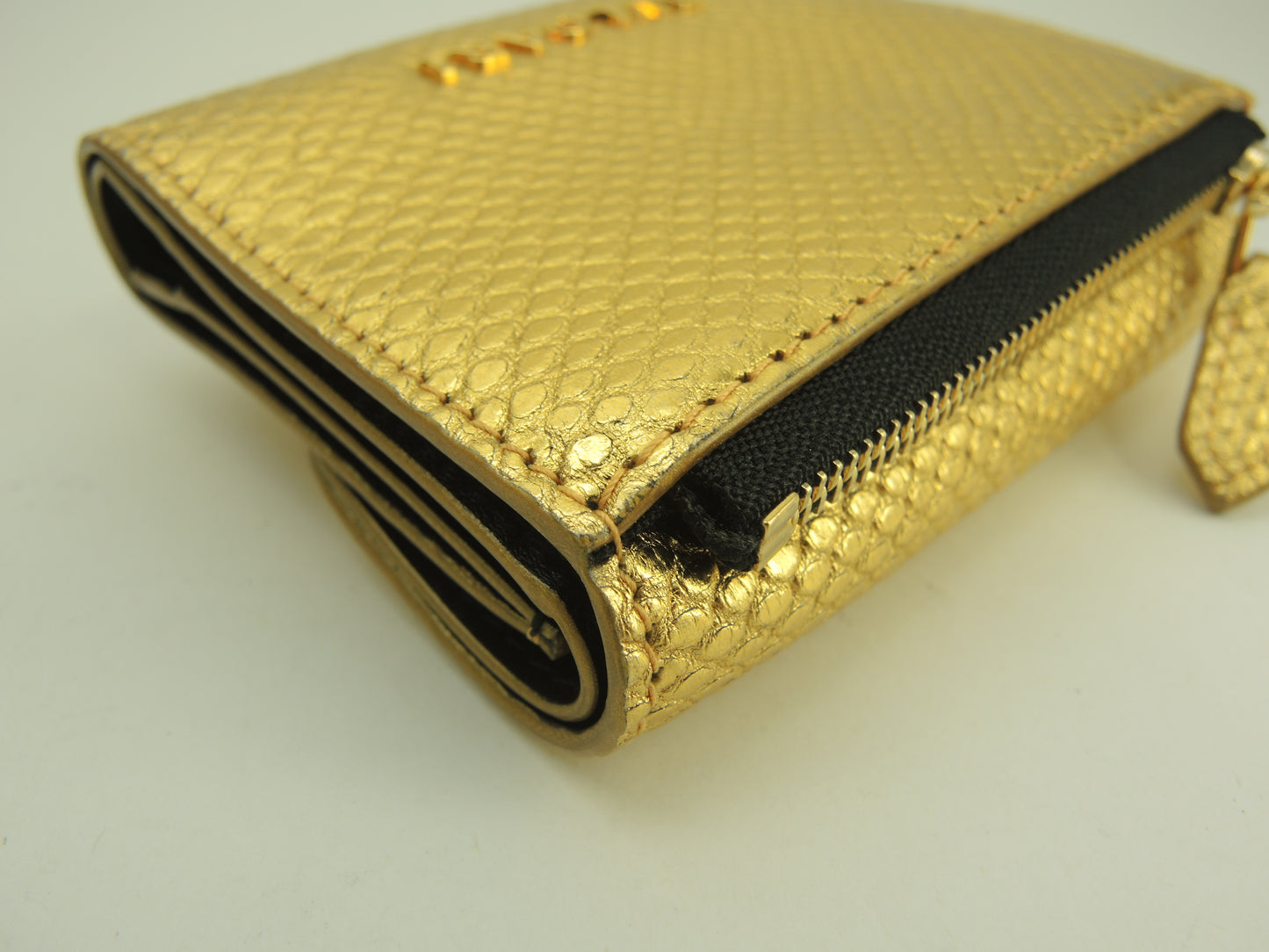 ブルガリ 三折財布 セルペンティ 型押レザー金 フォーエバー ミニ財布 未使用@ 16