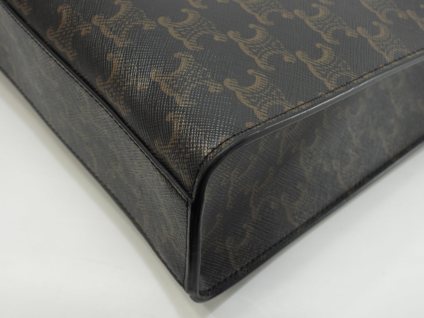 セリーヌ ミディアムバーティカルカバ トリオンフ 黒黒 s付ハンドバッグ トートバッグ 美品@F-SL-3200