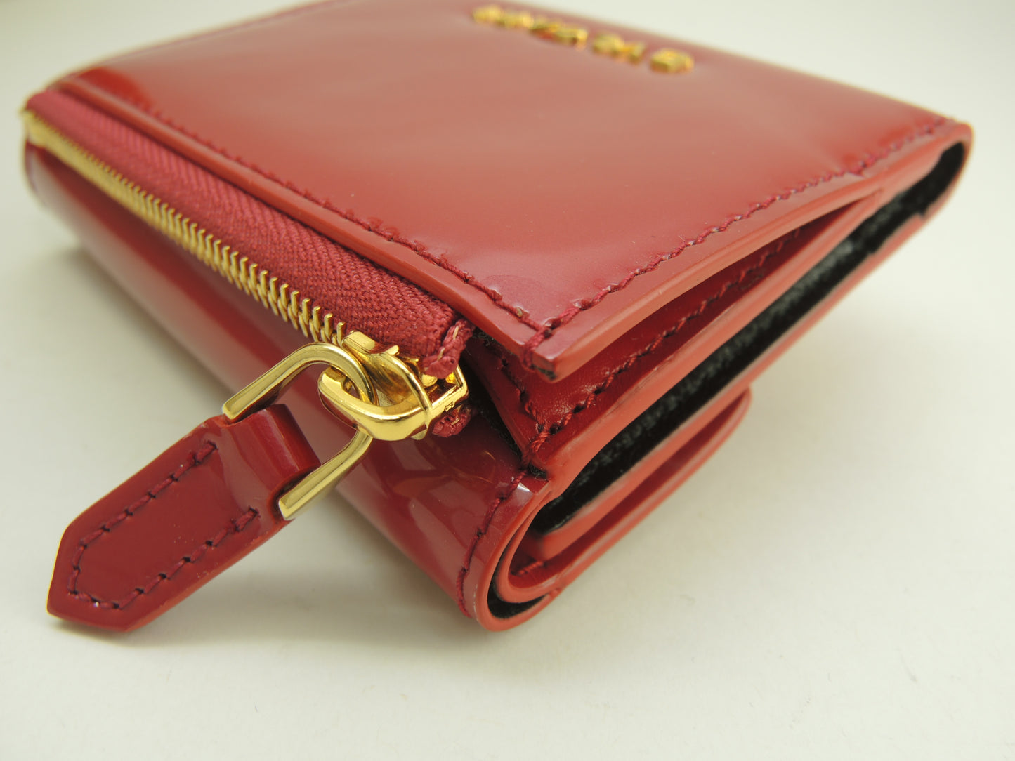 ブルガリ 三折財布 セルペンティ エナメルレザー/濃ピンク フォーエバー ミニ財布 未使用@ 15